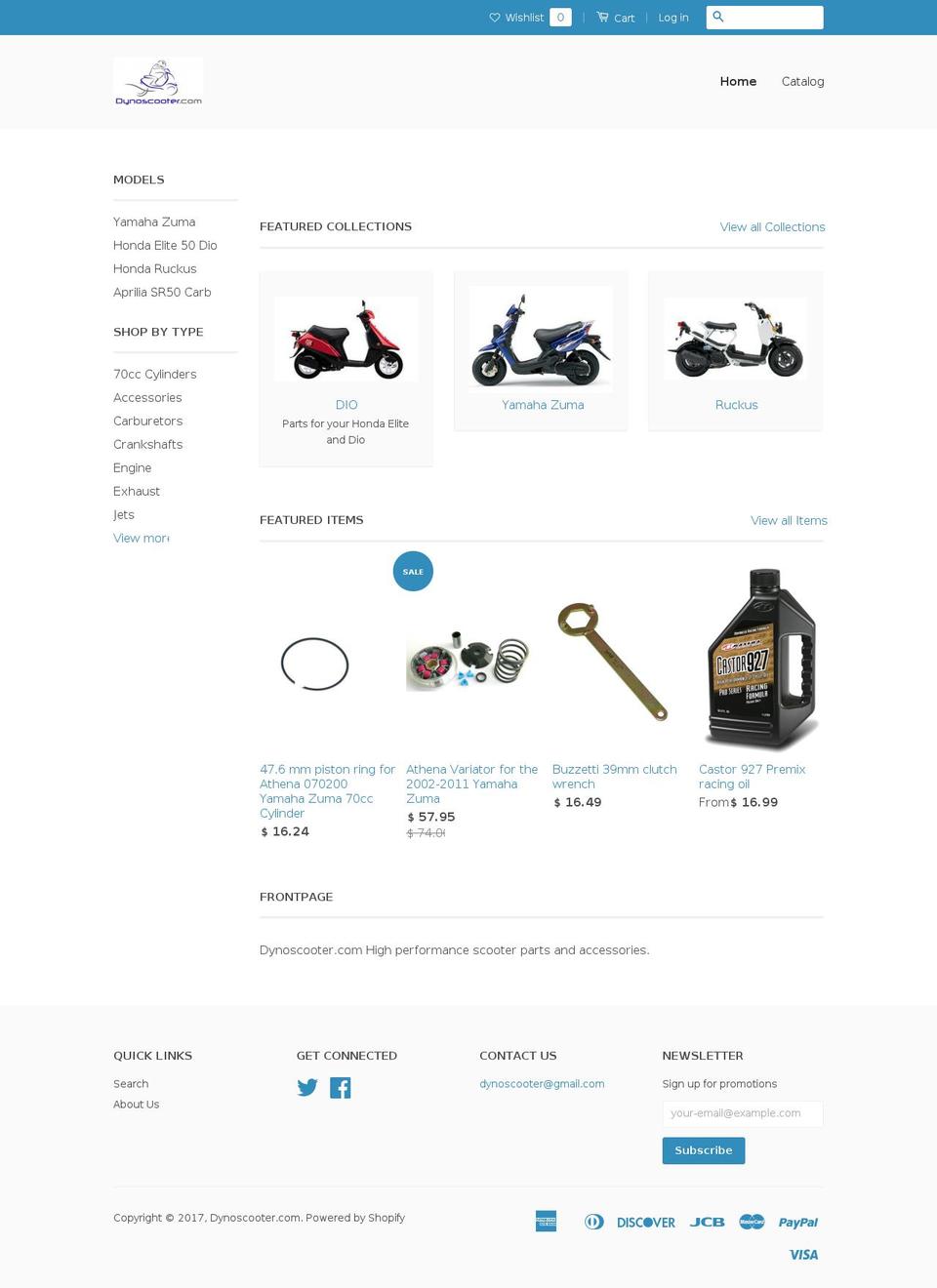 dynoscooter.com shopify website screenshot