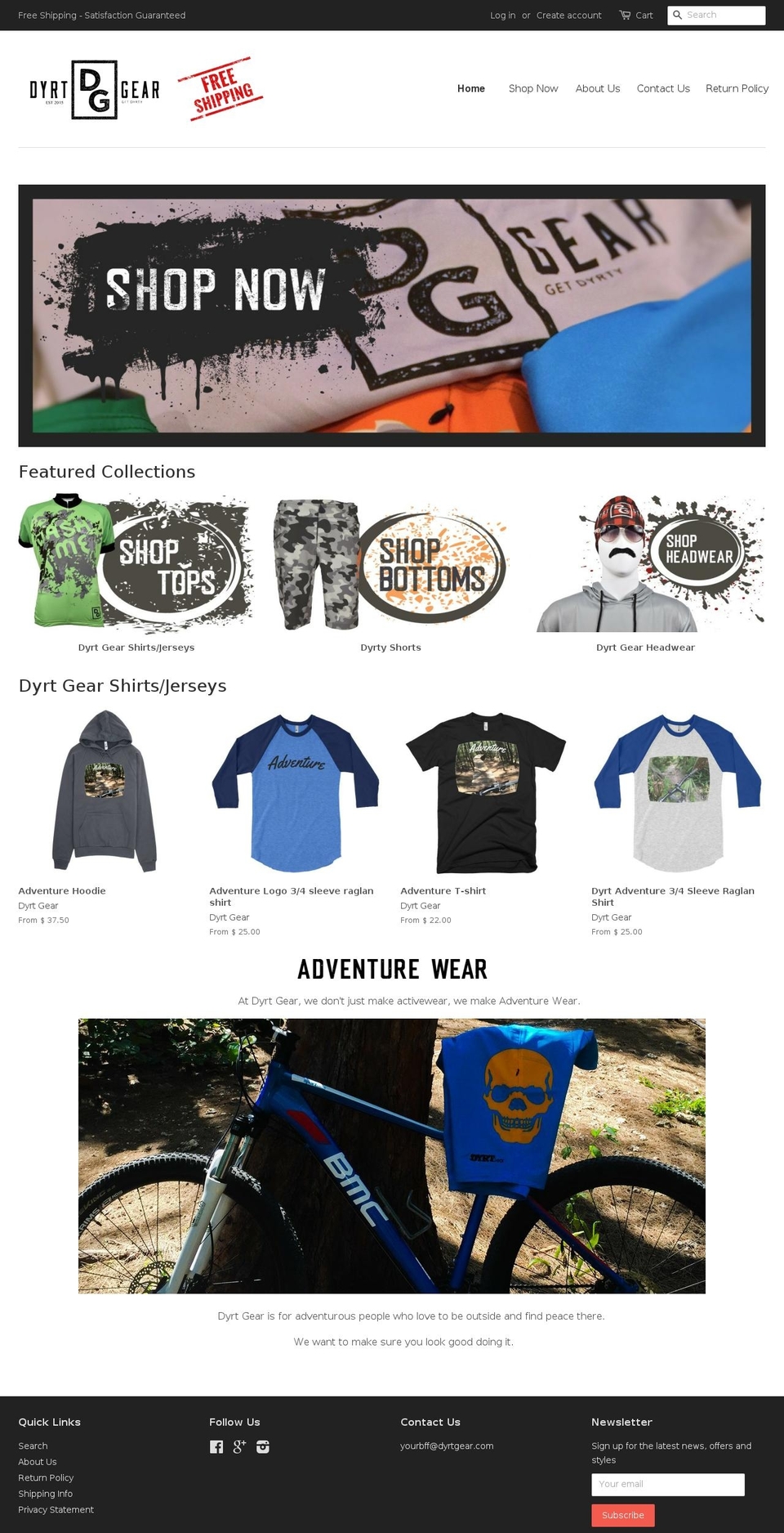 Dyrt Gear Site - Theme = Minimal Shopify theme site example dyrtgear.com