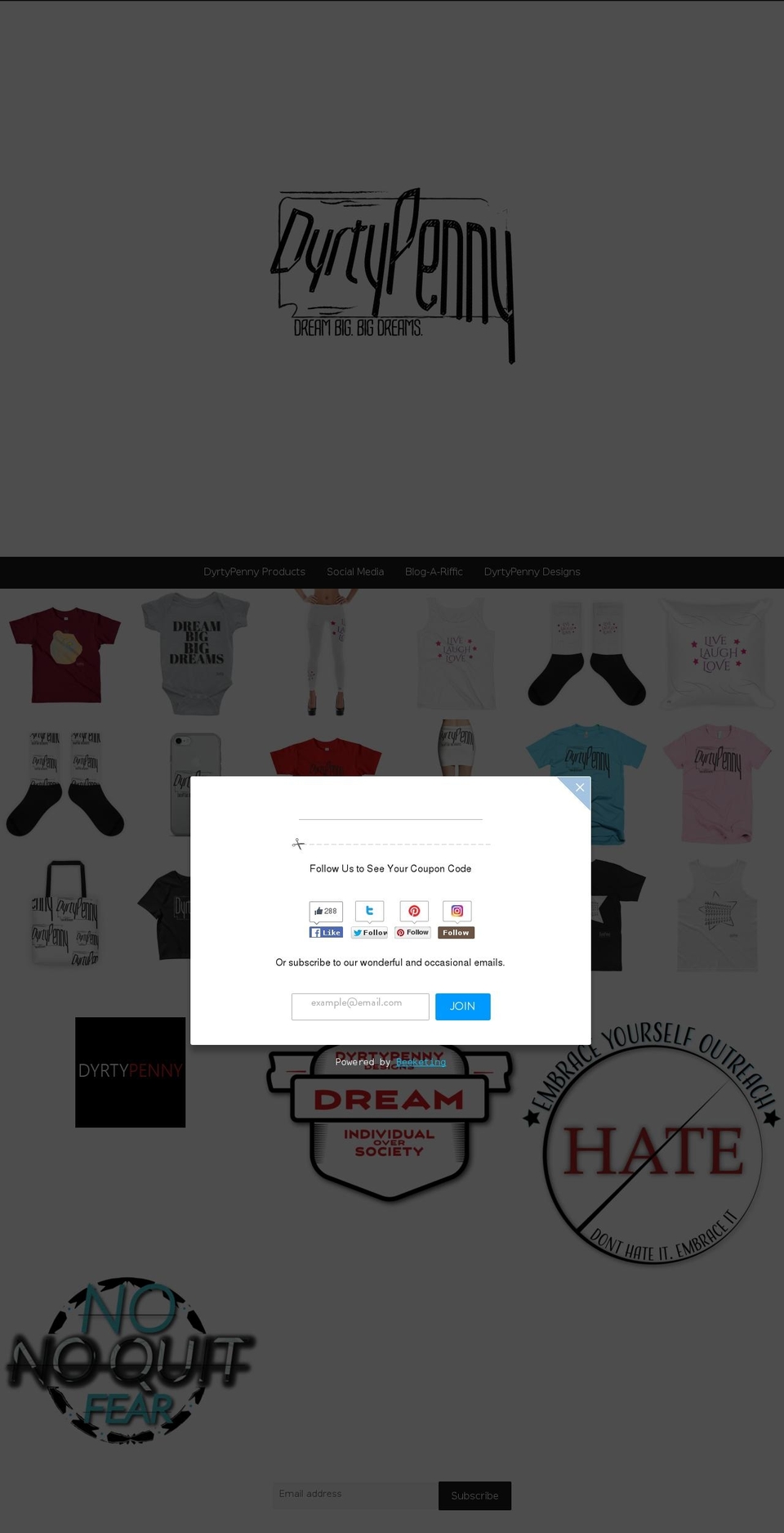 dyrtyp.com shopify website screenshot