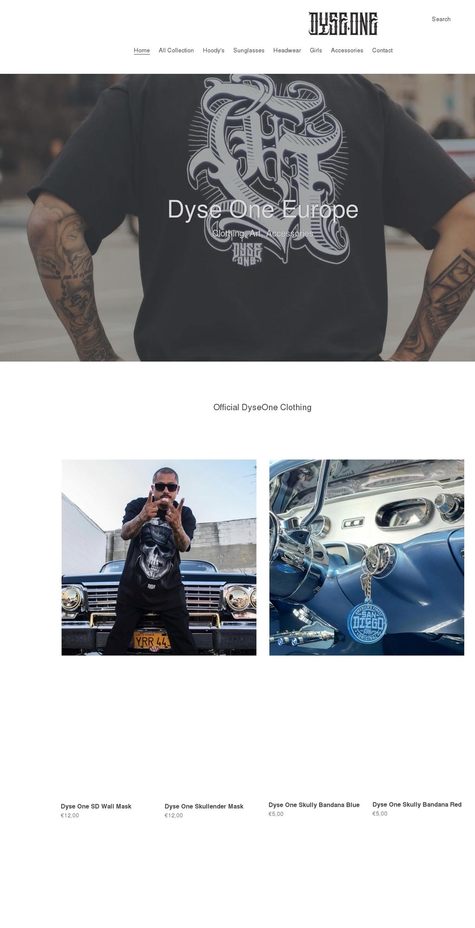 dyseone-europe.com shopify website screenshot