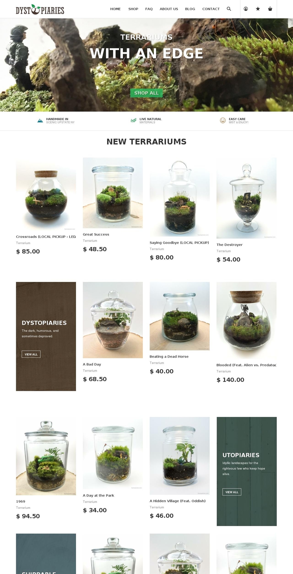 Hosoren V1 Shopify theme site example dystopiaries.com