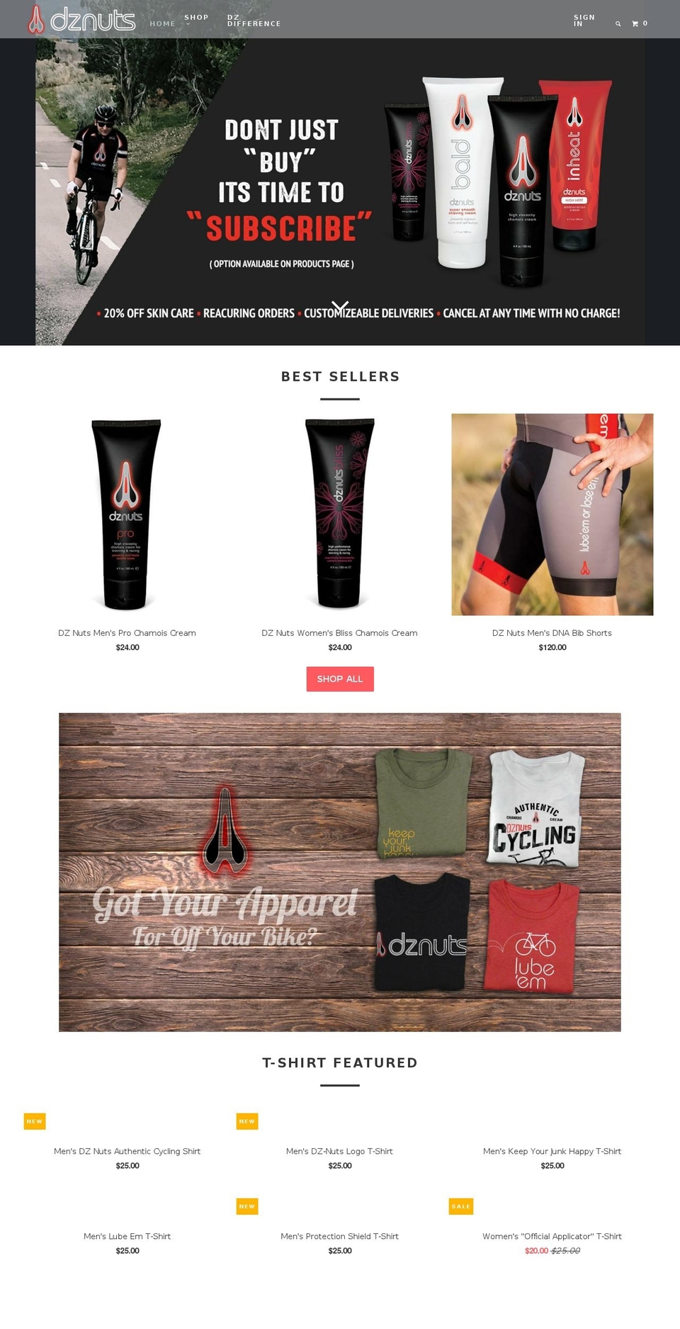 dz-nuts.net shopify website screenshot