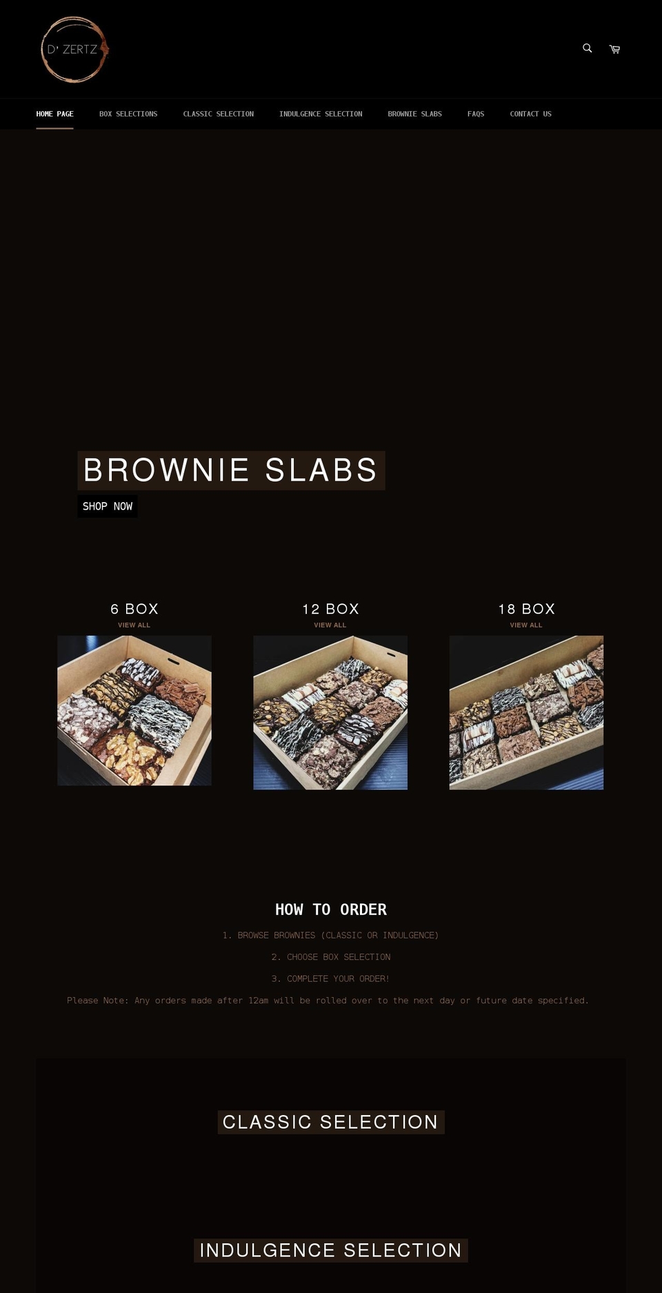 dzertz.com shopify website screenshot