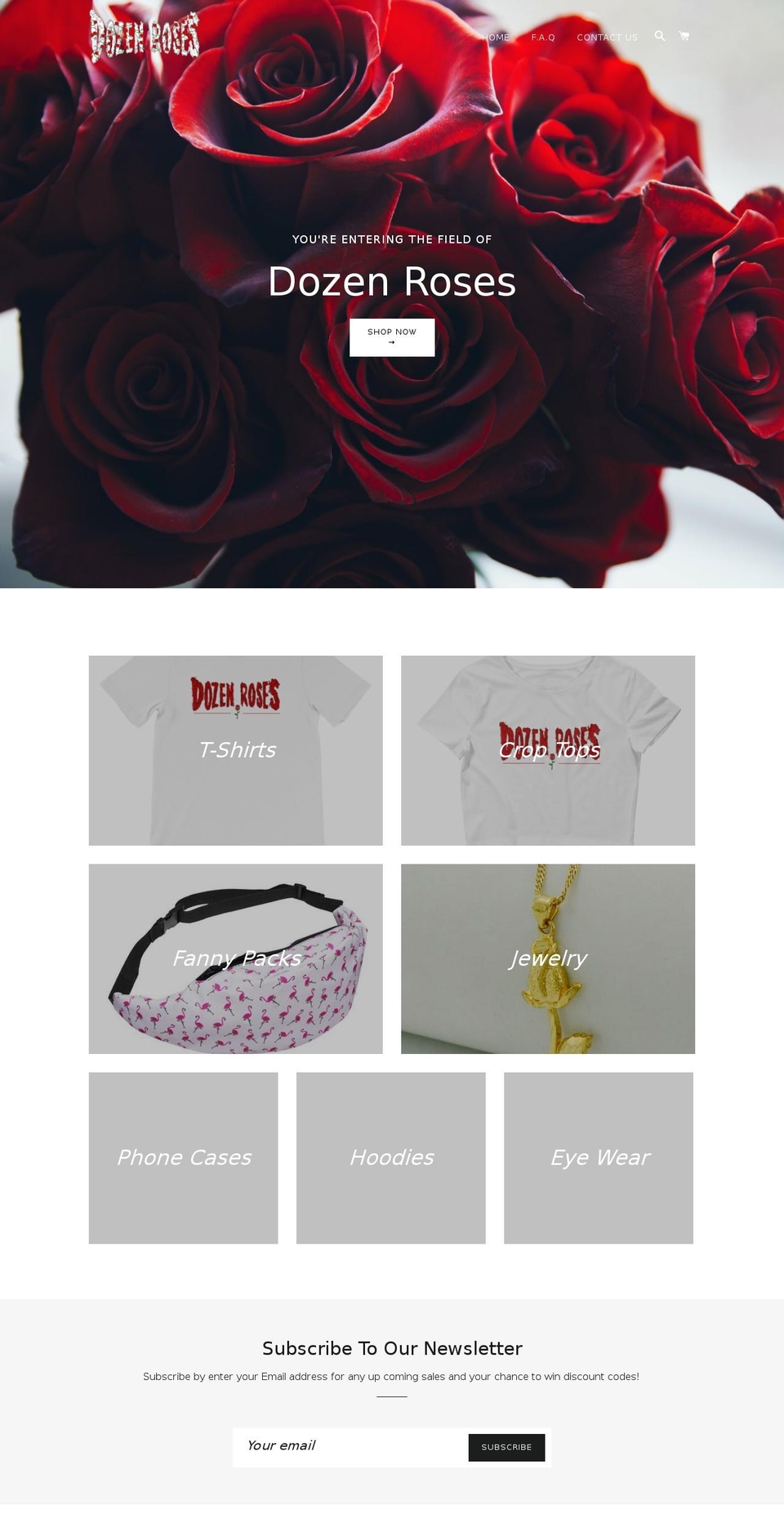 dznrose.com — Shopify storefront screenshot