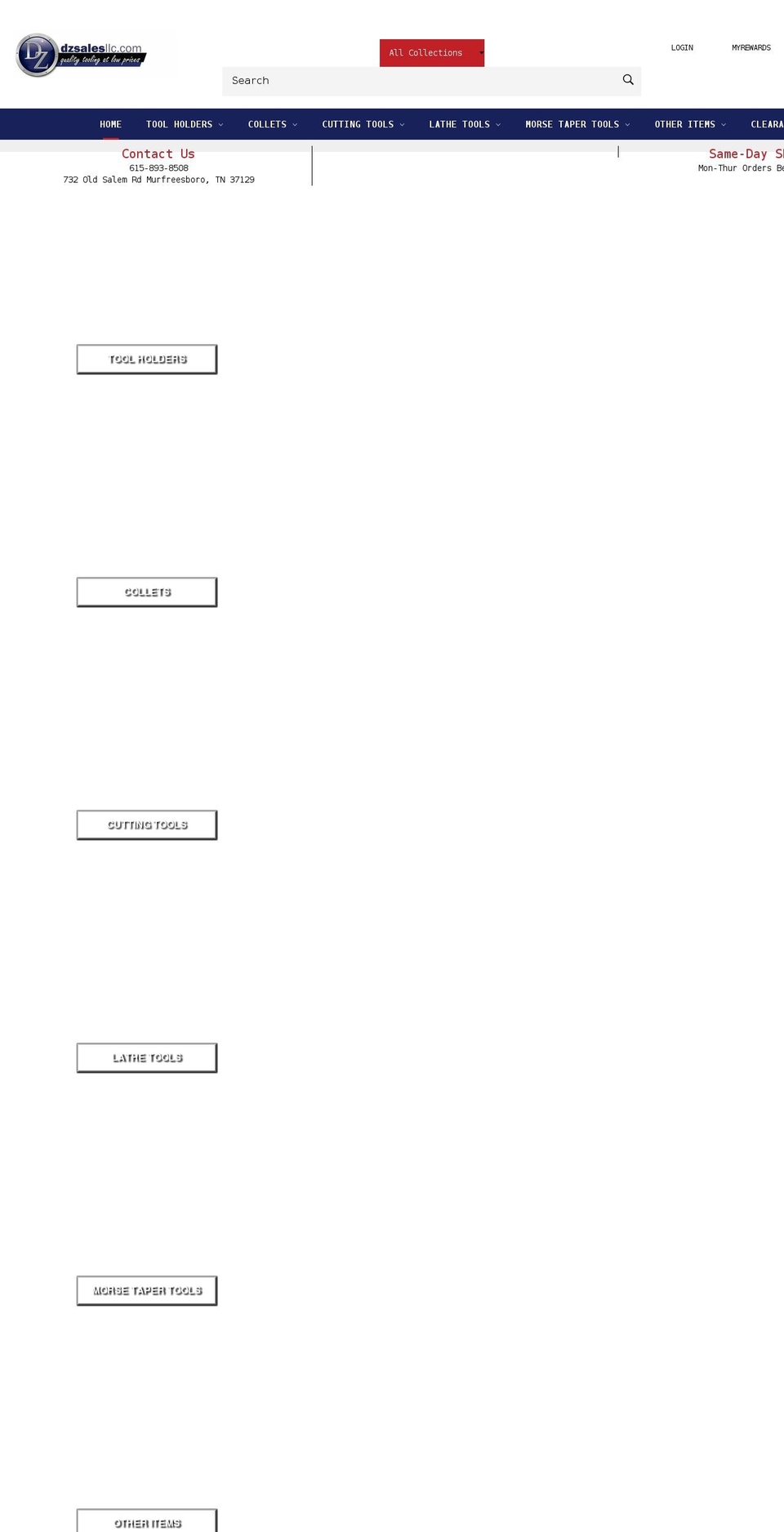 dzsalesllc.com shopify website screenshot