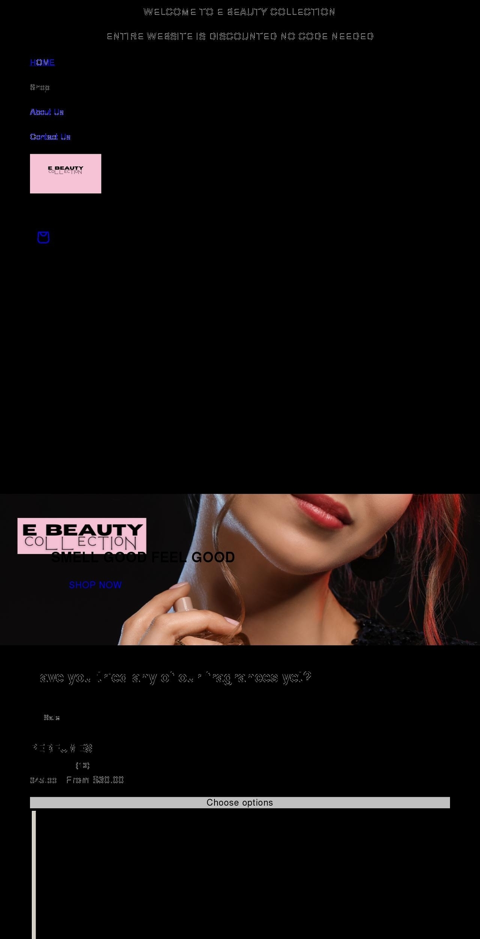 e-beauty-collection.com shopify website screenshot
