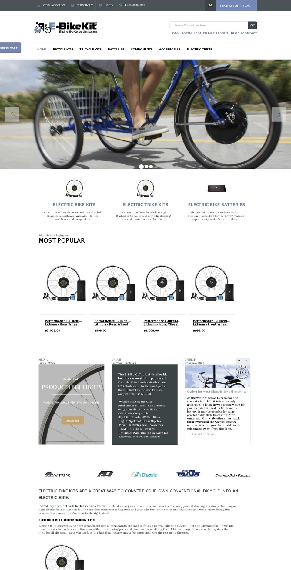 e-bikekit.org shopify website screenshot