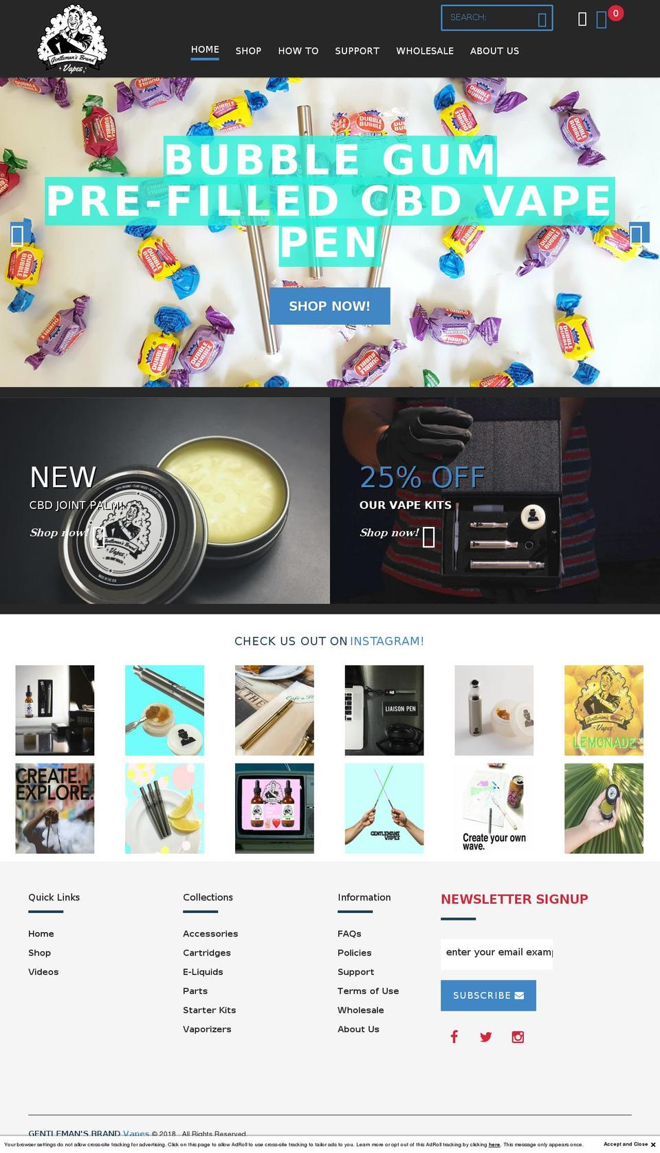 Main theme v2 Shopify theme site example e-cigarettewholesale.com