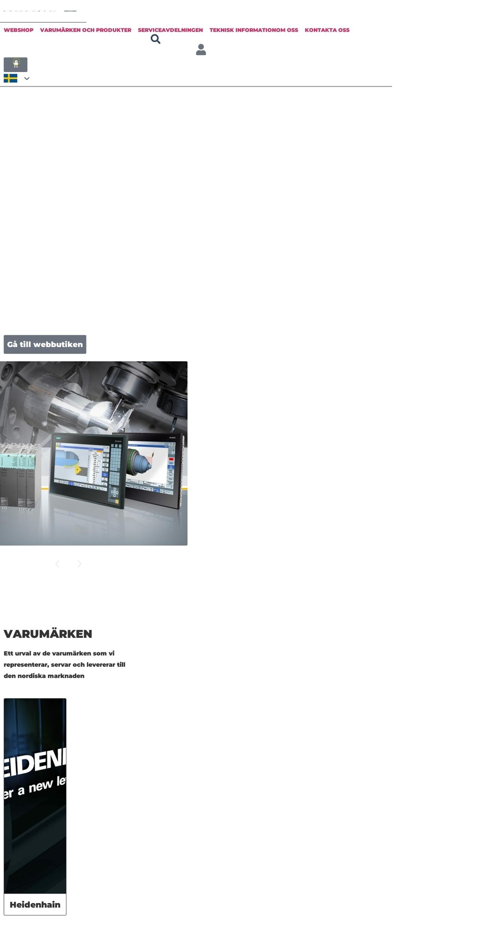 e-cnc.se shopify website screenshot