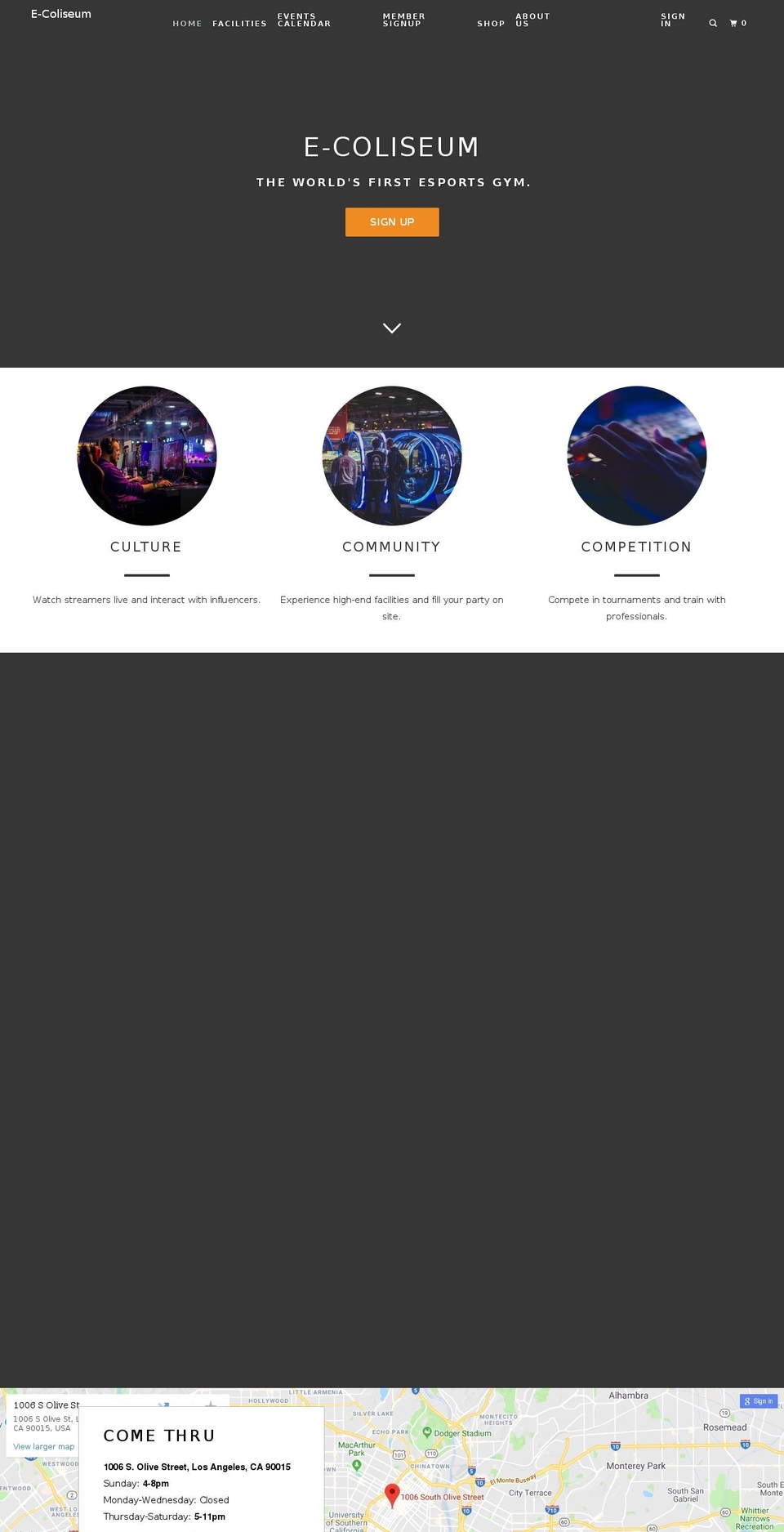 e-colosseum.com — Shopify storefront screenshot
