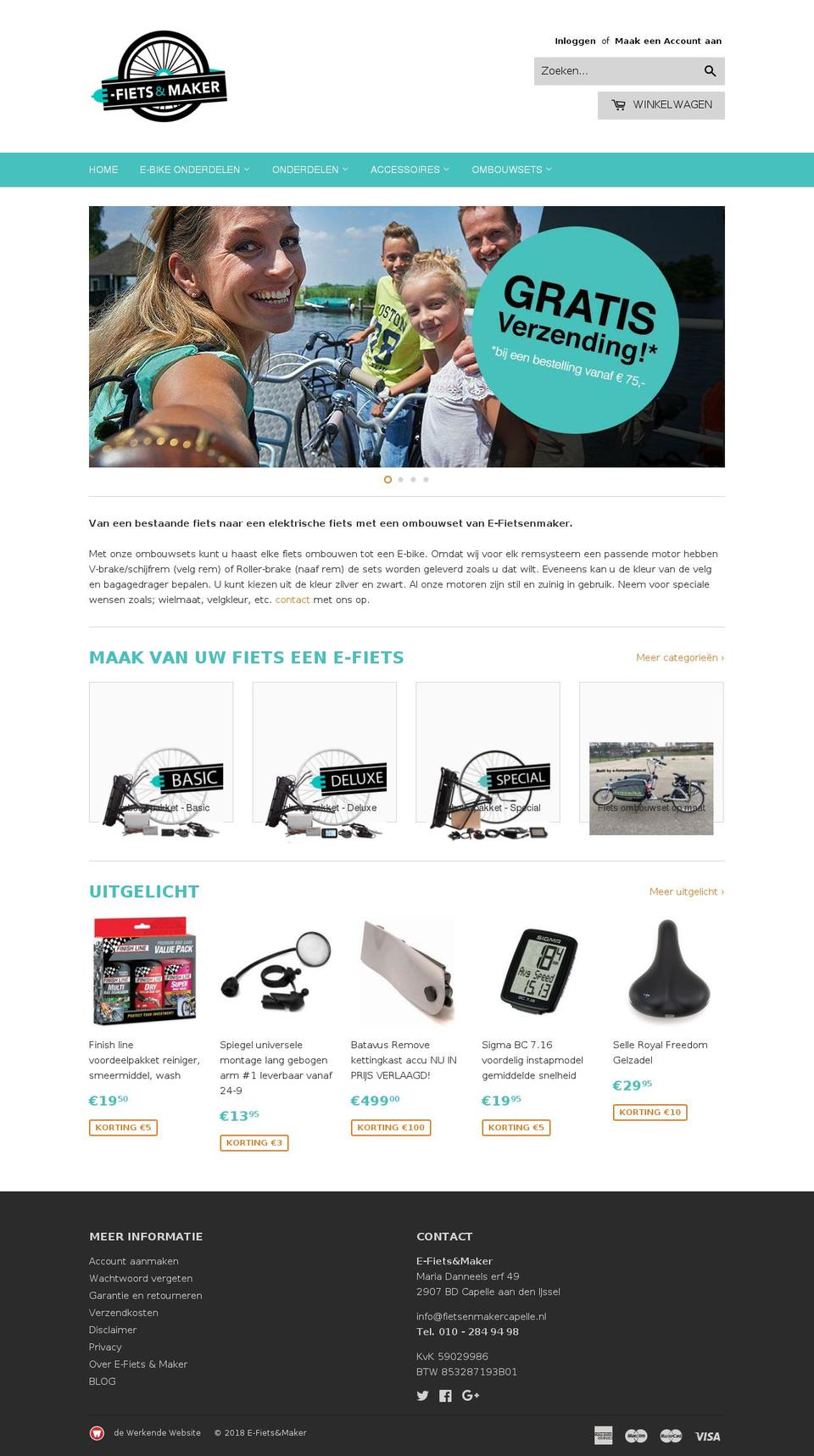 e-fietsenmaker.nl shopify website screenshot