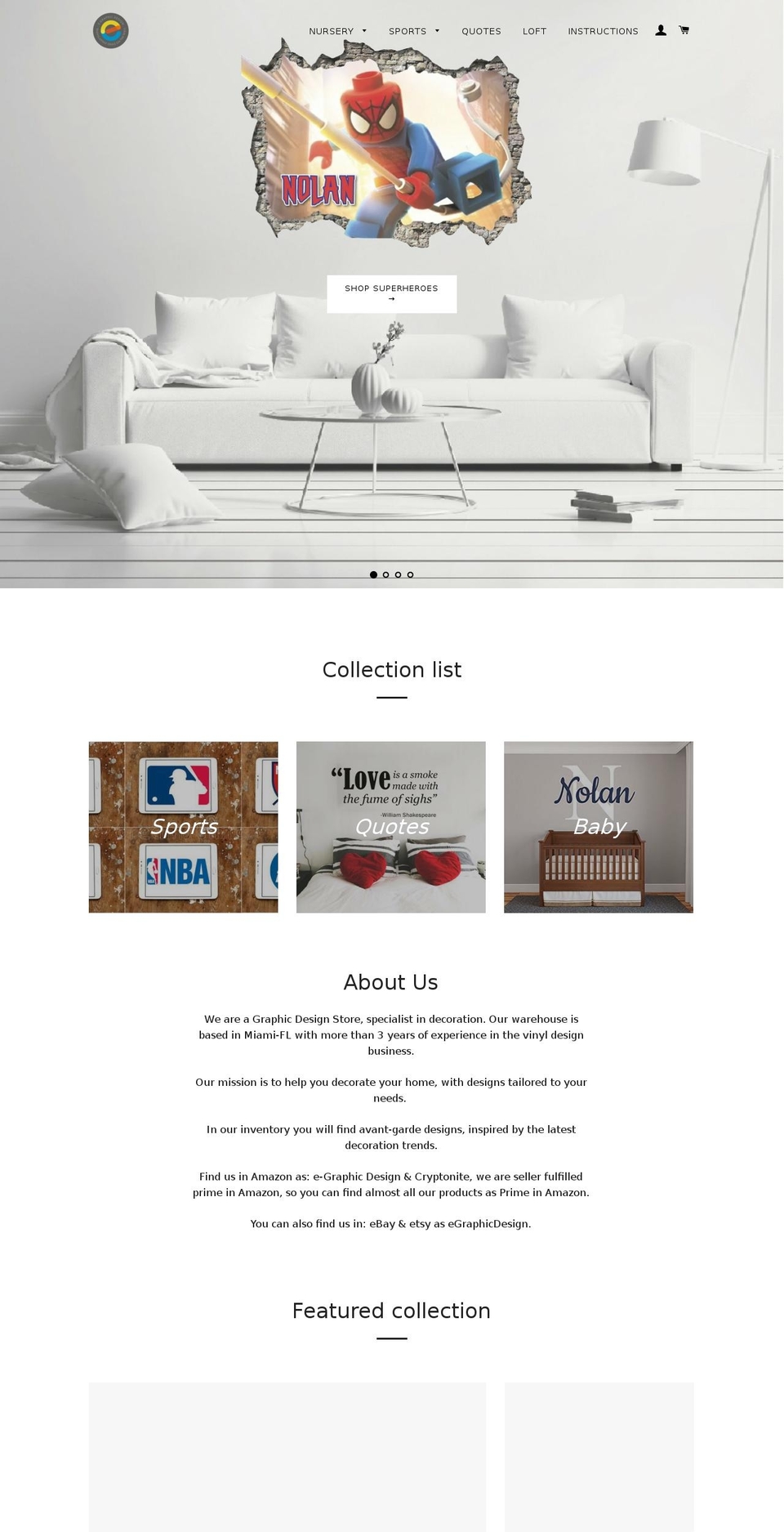 e-graphicdesign.com shopify website screenshot