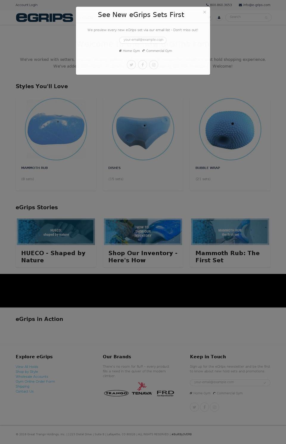 e-grips.com — Shopify storefront screenshot