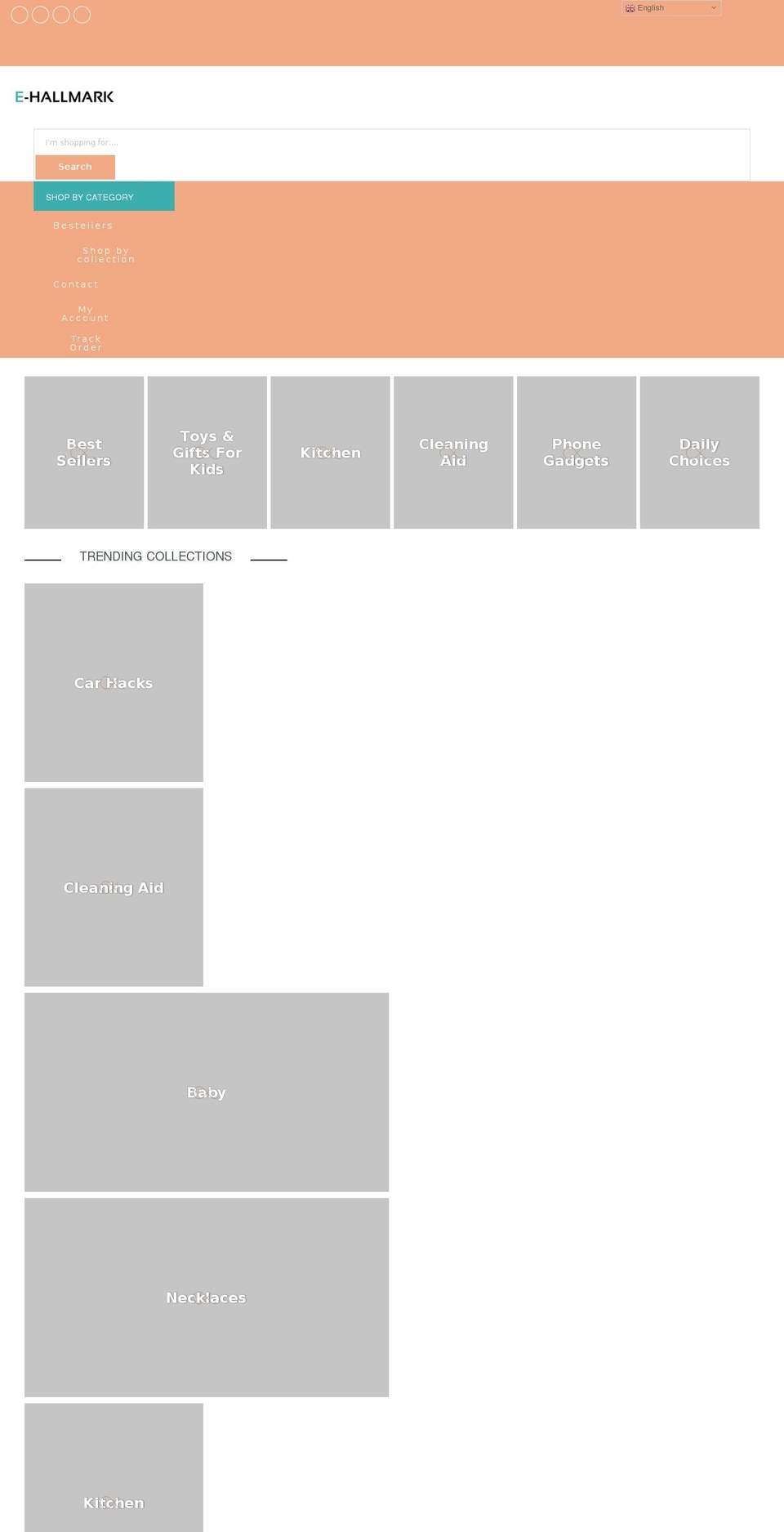 e-hallmark.com shopify website screenshot