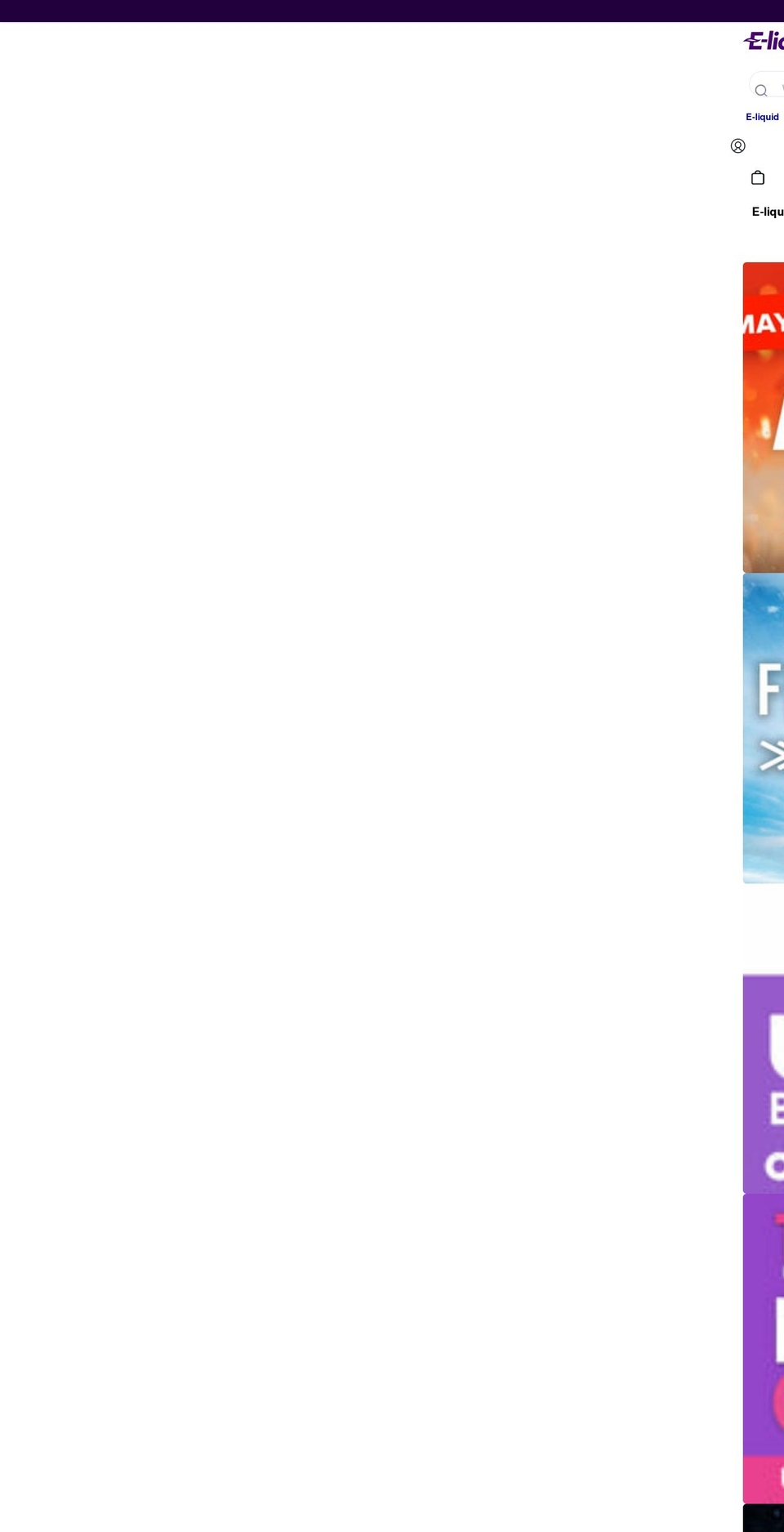 e-liquids.com shopify website screenshot