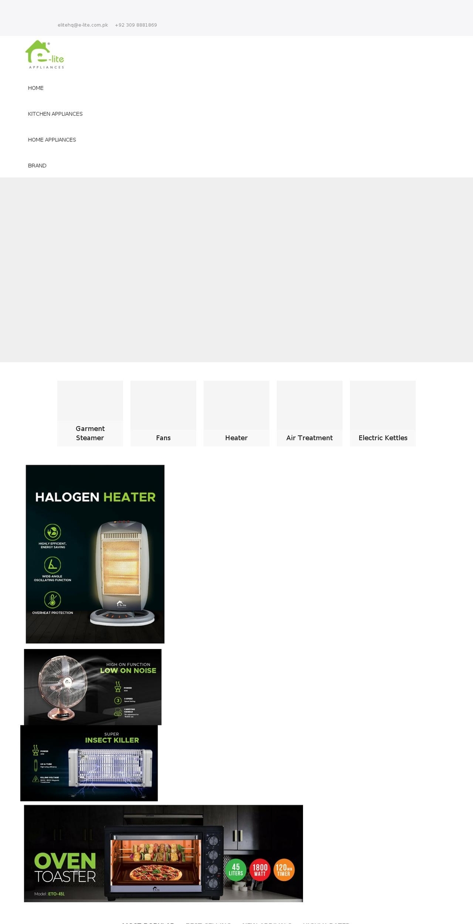 e-lite.com.pk shopify website screenshot
