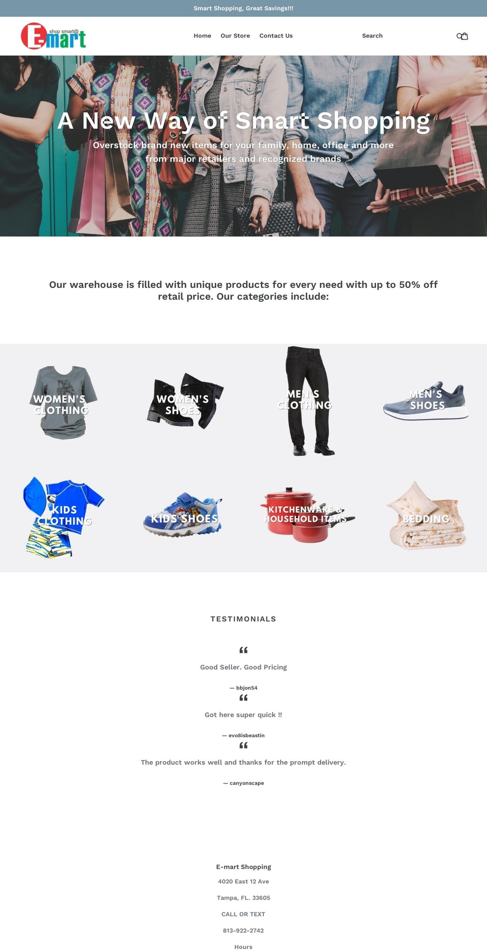 e-mart.shopping shopify website screenshot