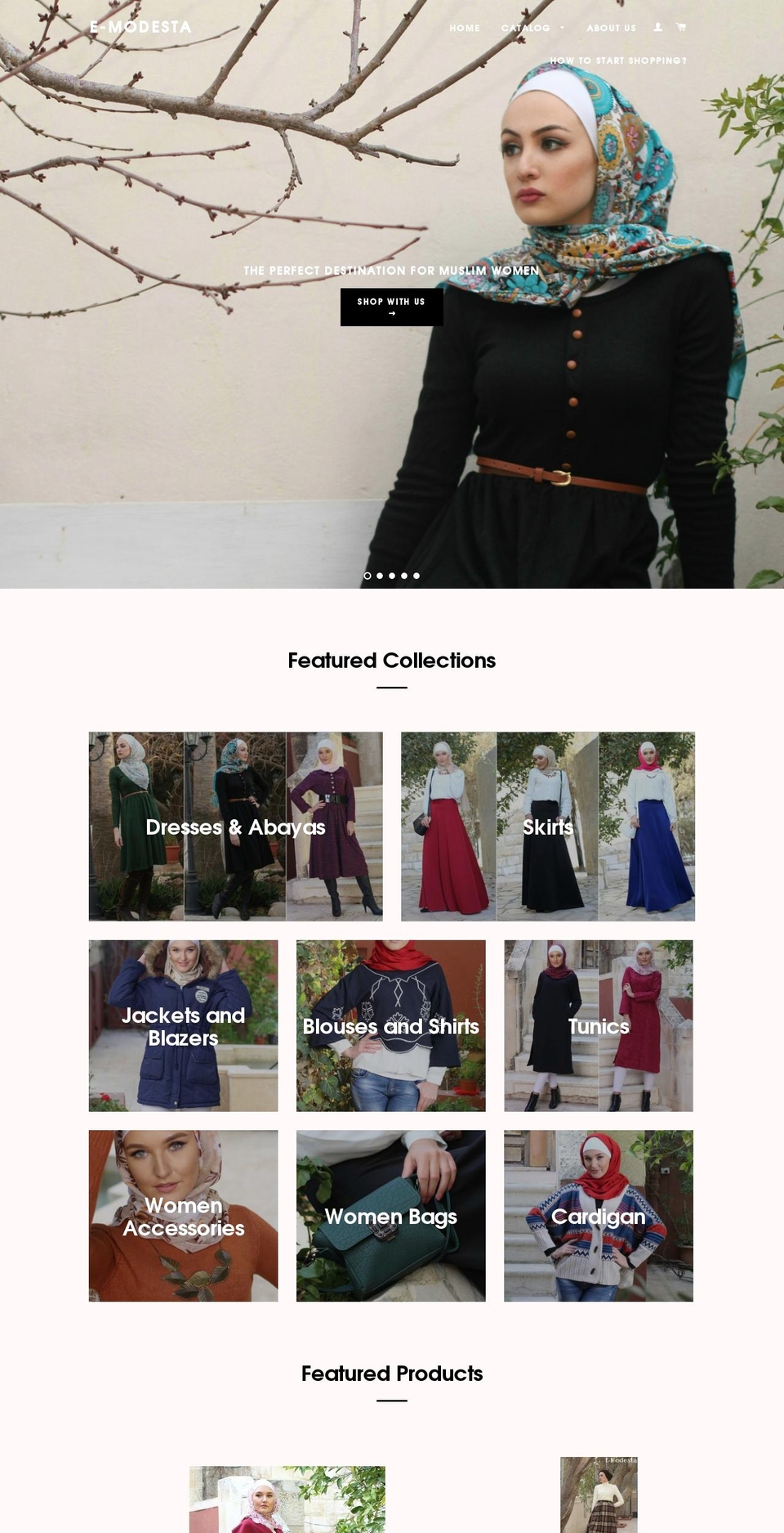 e-modesta.com shopify website screenshot