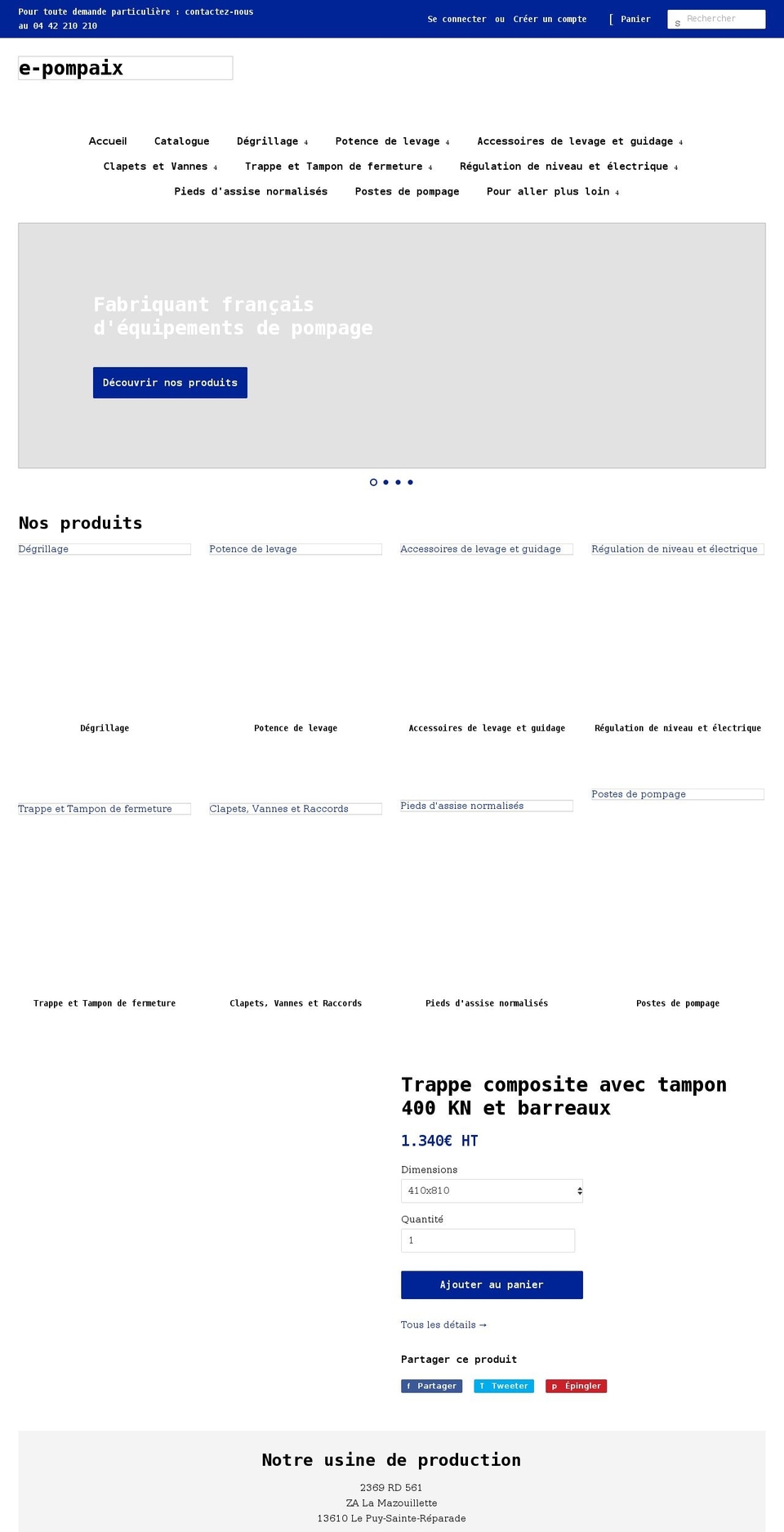 e-pompaix.com shopify website screenshot