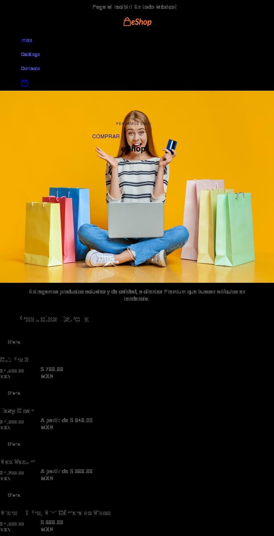 e-shop.com.mx shopify website screenshot