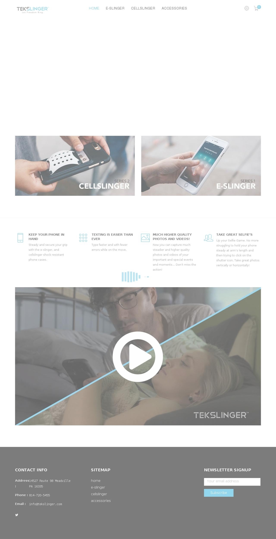tekslinger-2017-12 Shopify theme site example e-slinger.com