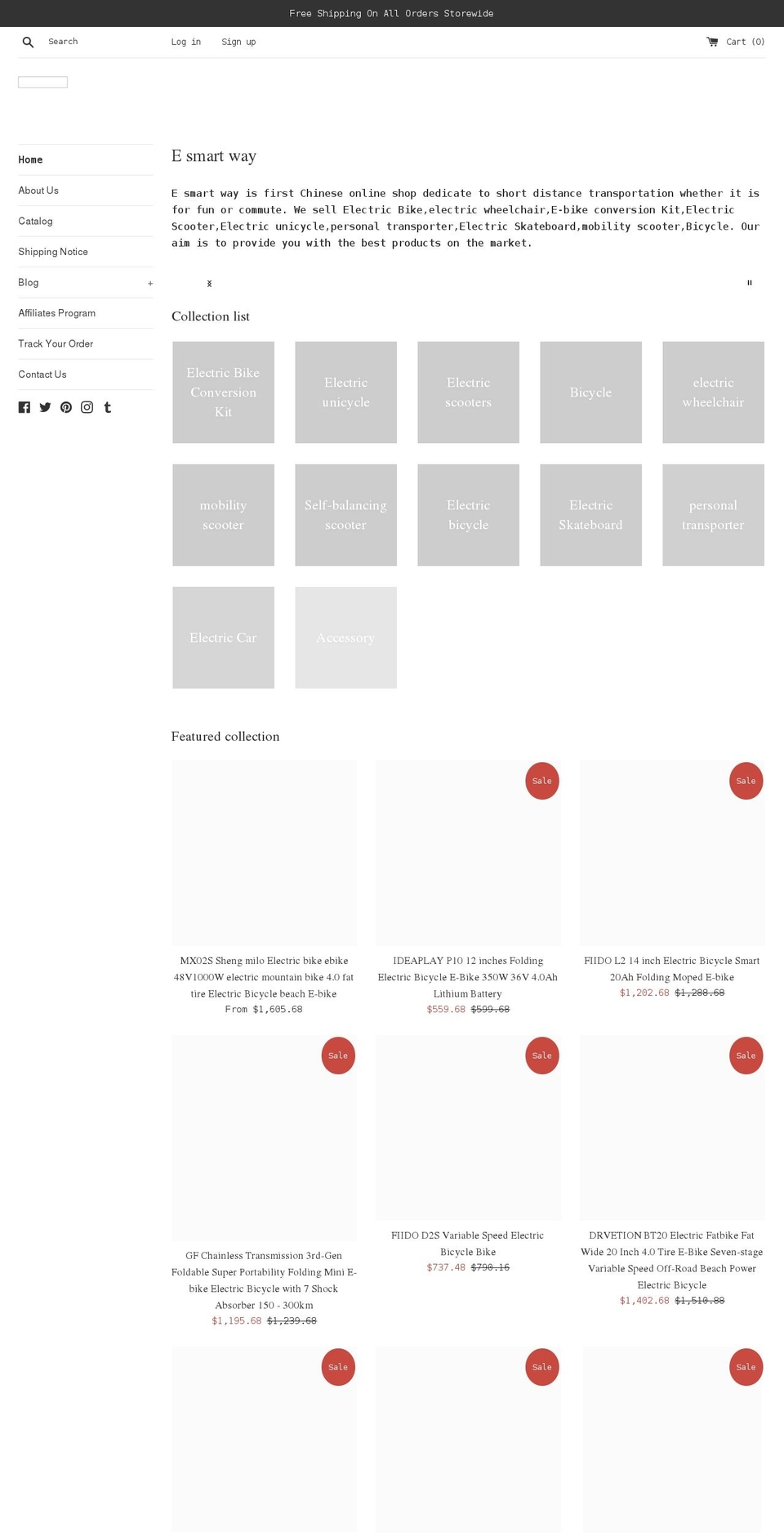e-smartway.com shopify website screenshot