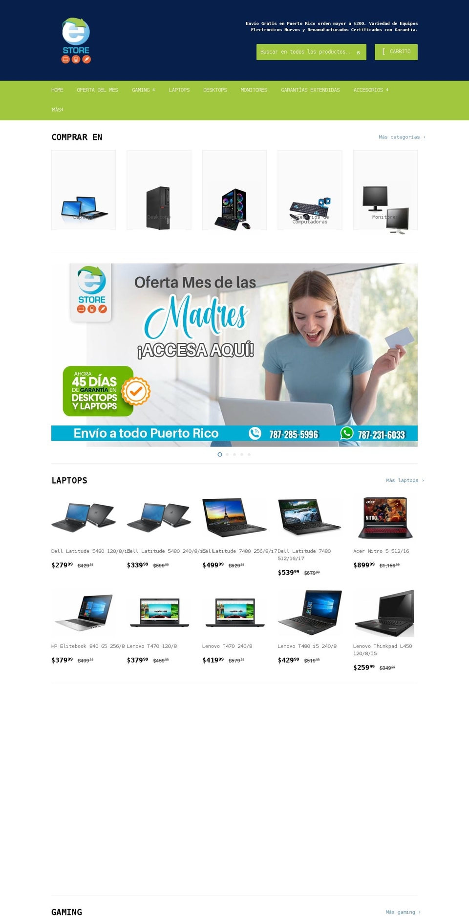 e-storepr.com shopify website screenshot