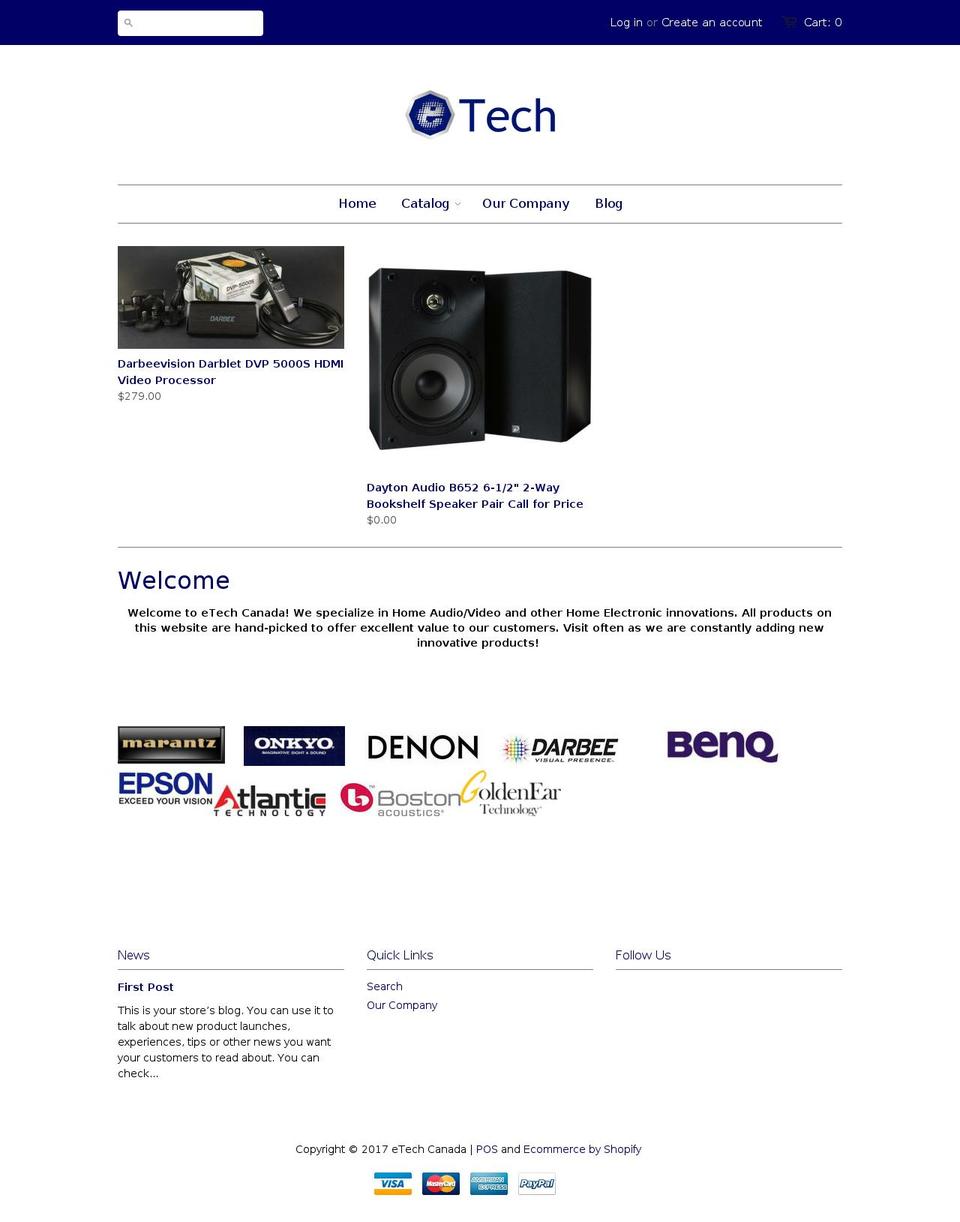e-techcanada.com shopify website screenshot