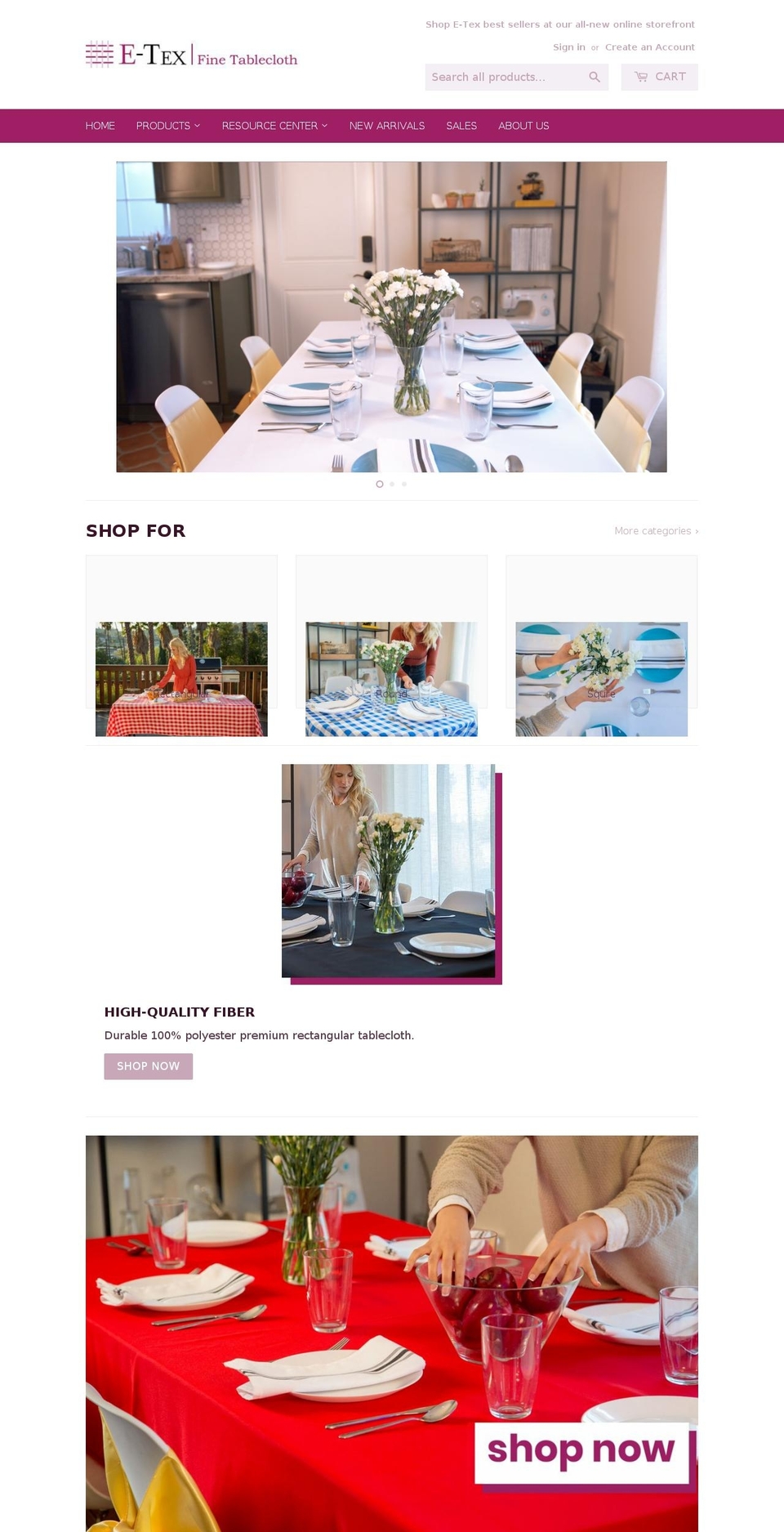 e-texglobal.com — Shopify storefront screenshot