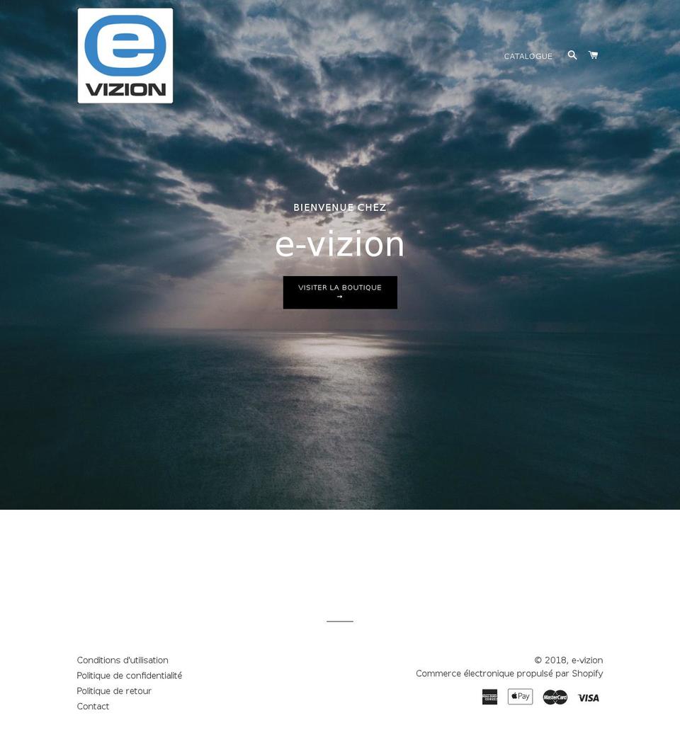 e-vizion.fr shopify website screenshot