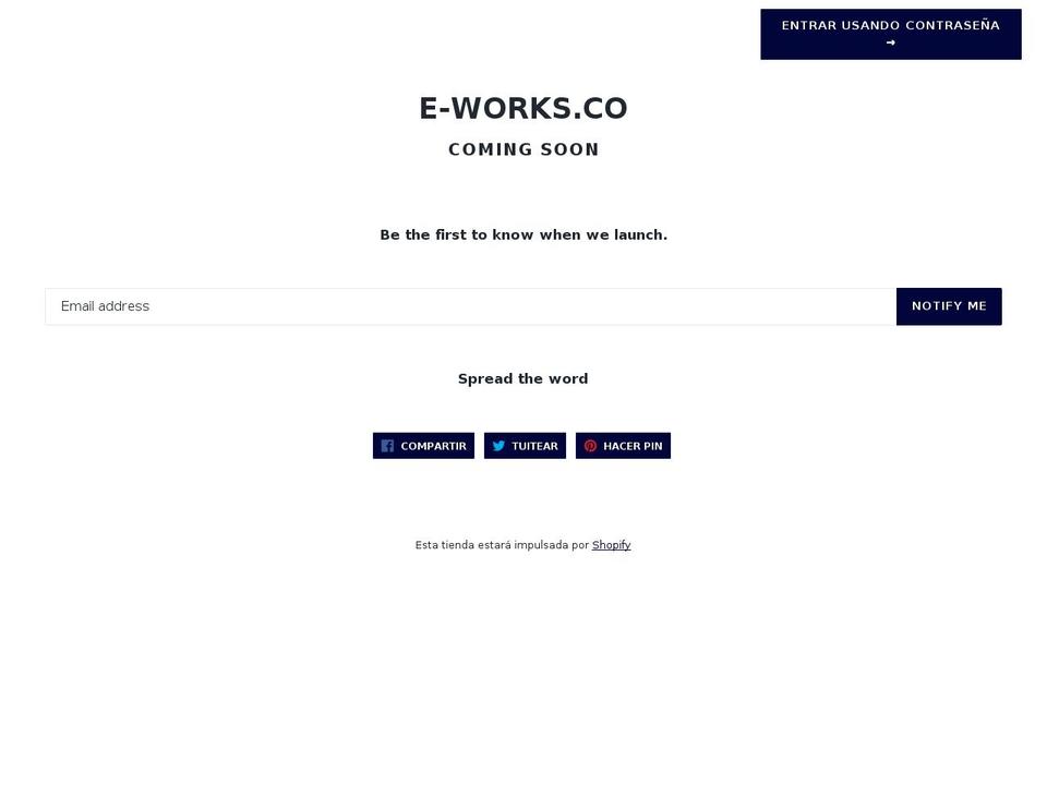 e-works.co shopify website screenshot