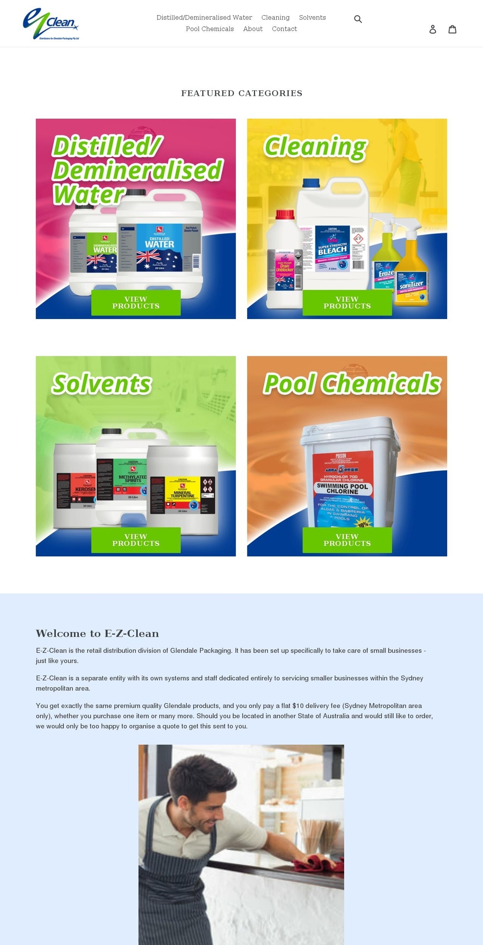 e-z-clean.com.au shopify website screenshot