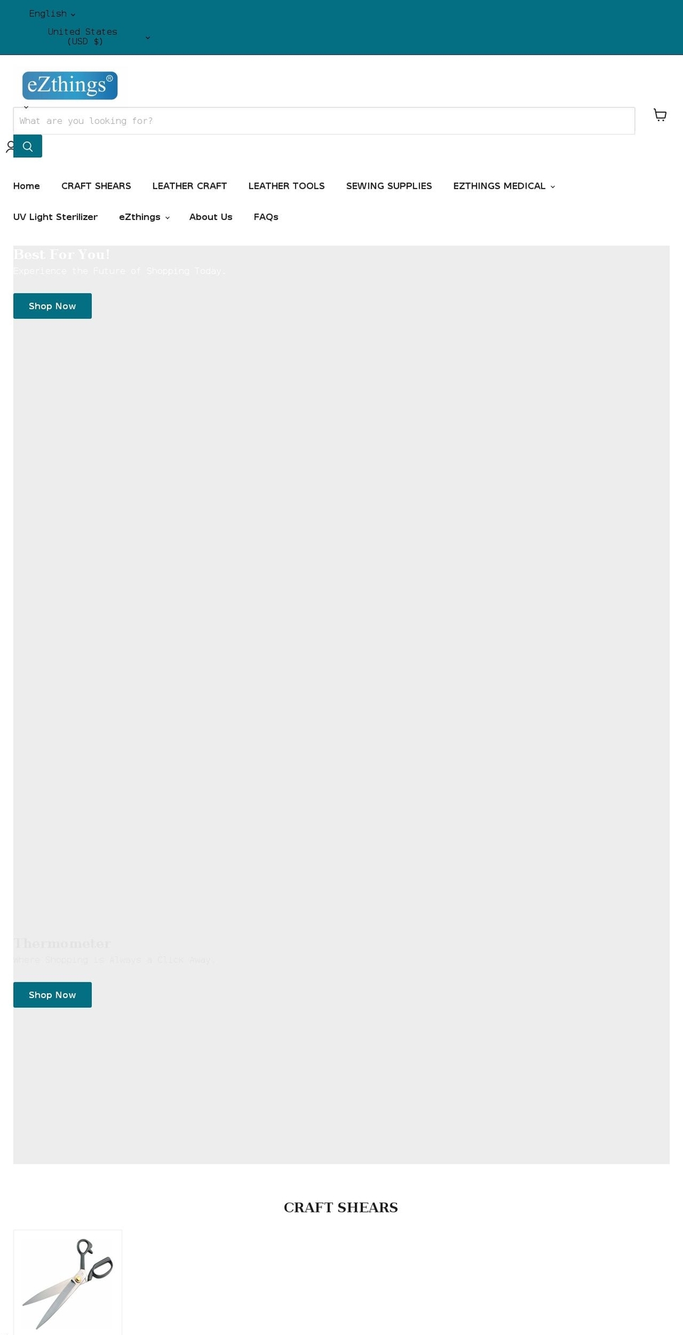 e-zthings.com shopify website screenshot