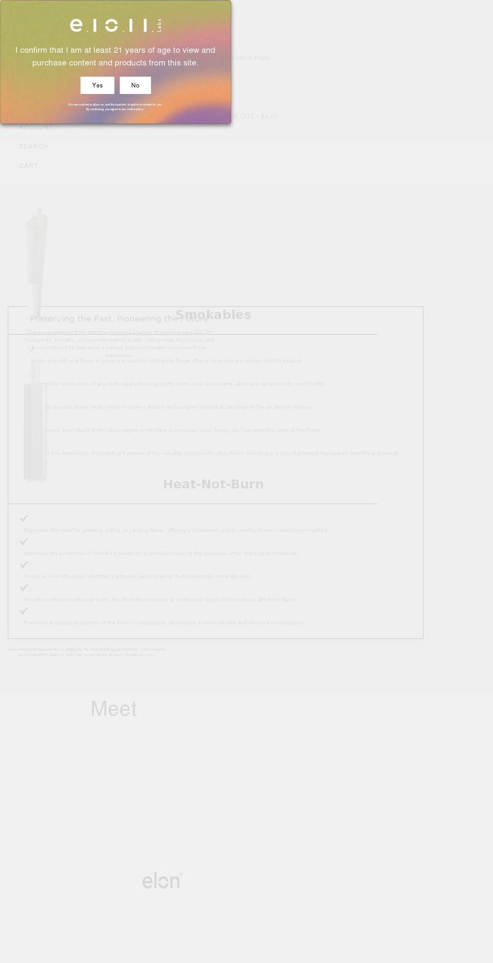 e1011labs.com shopify website screenshot