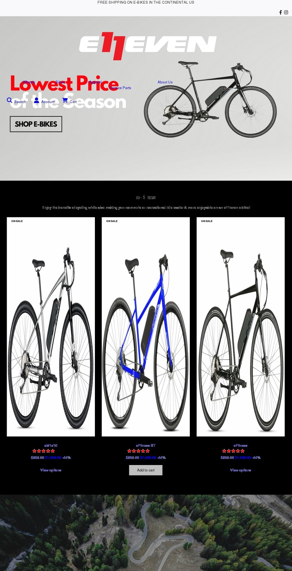 e11evenbike.myshopify.com shopify website screenshot
