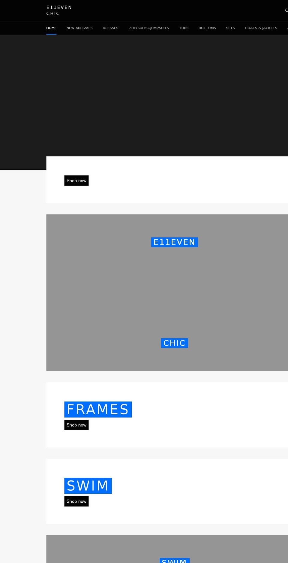 e11evenchic.com — Shopify storefront screenshot