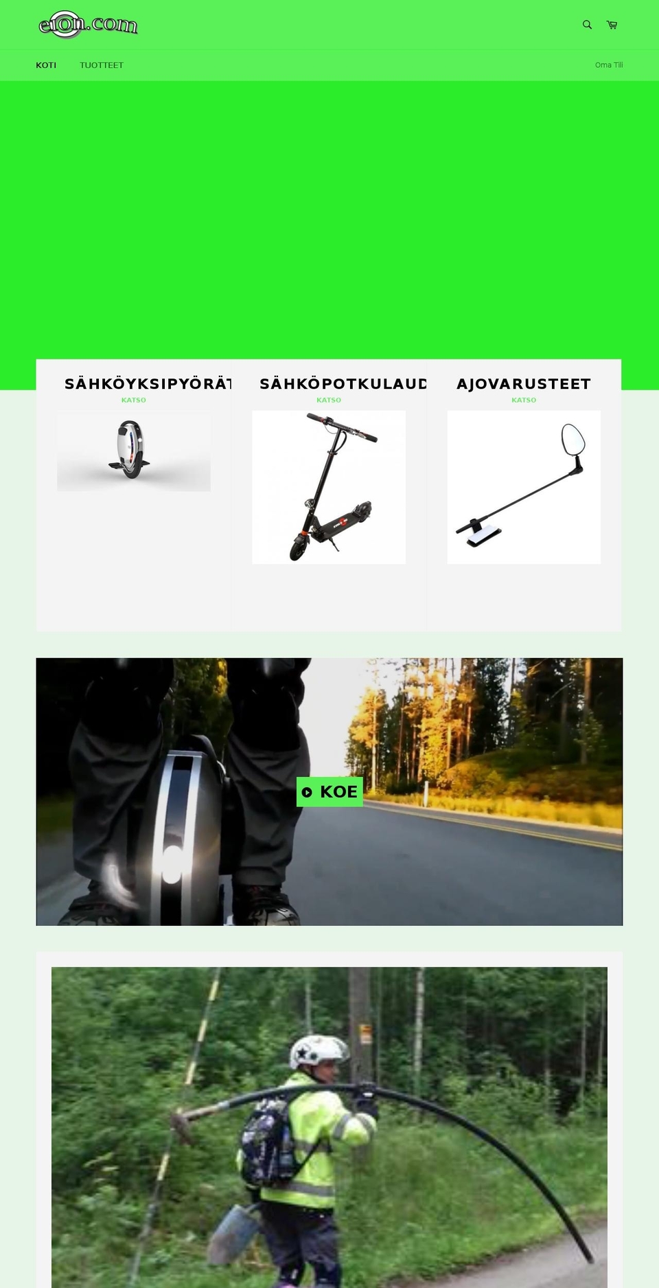 e1on.com shopify website screenshot