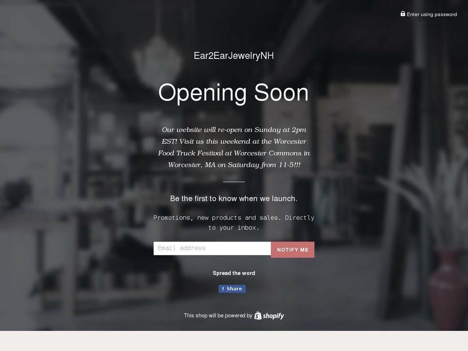 e2ejewelrynh.com shopify website screenshot