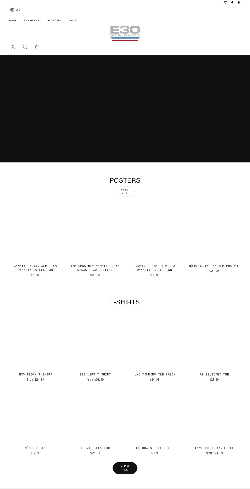 e30worldwide.com shopify website screenshot