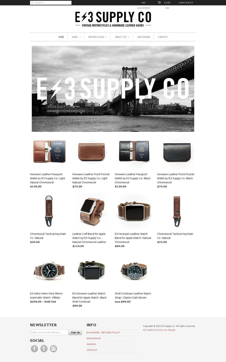 e3supplyco.com shopify website screenshot