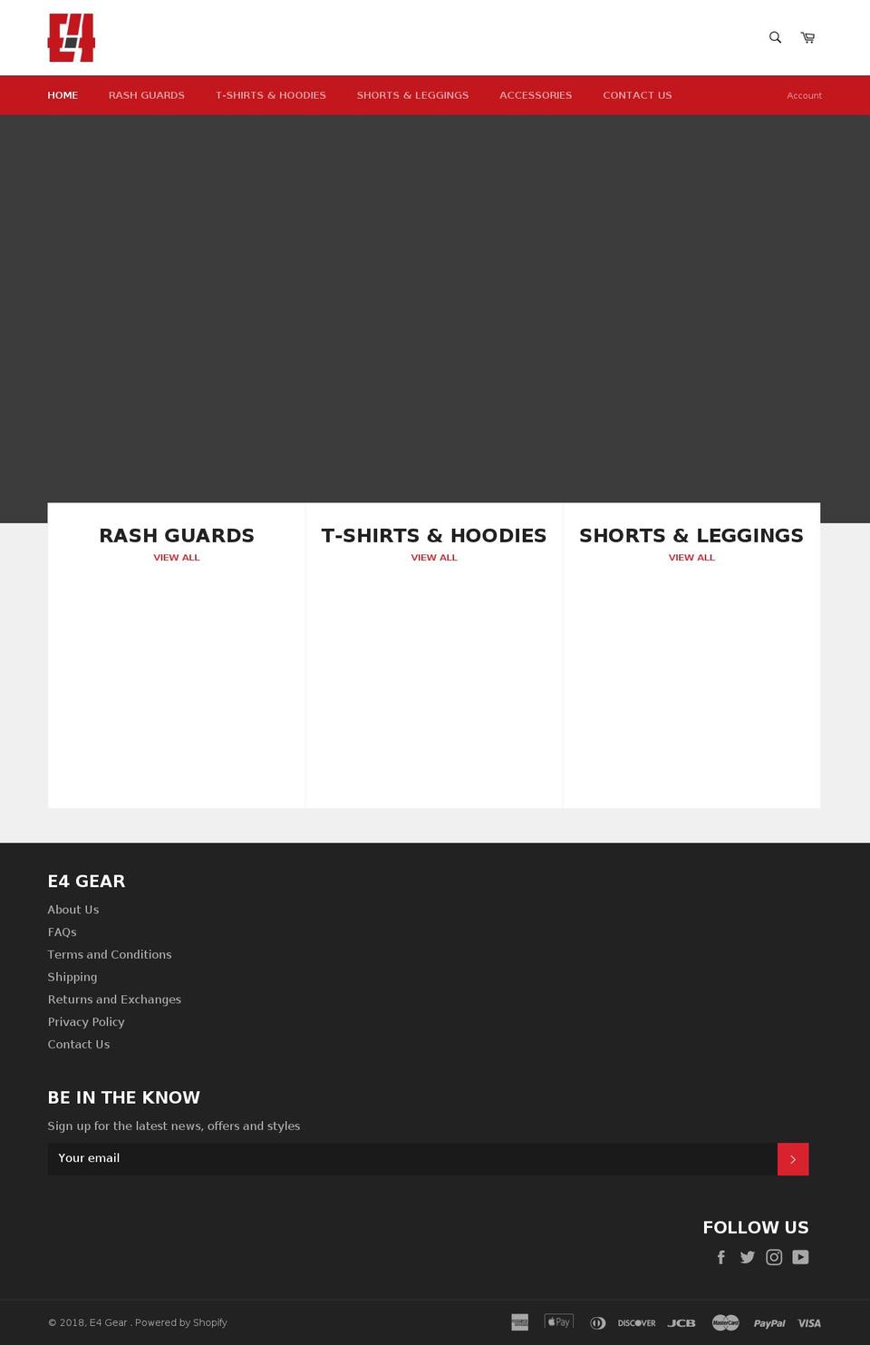 E Shopify theme site example e4gear.com