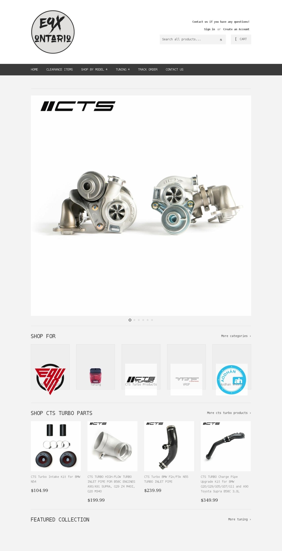 e9xontario.com shopify website screenshot
