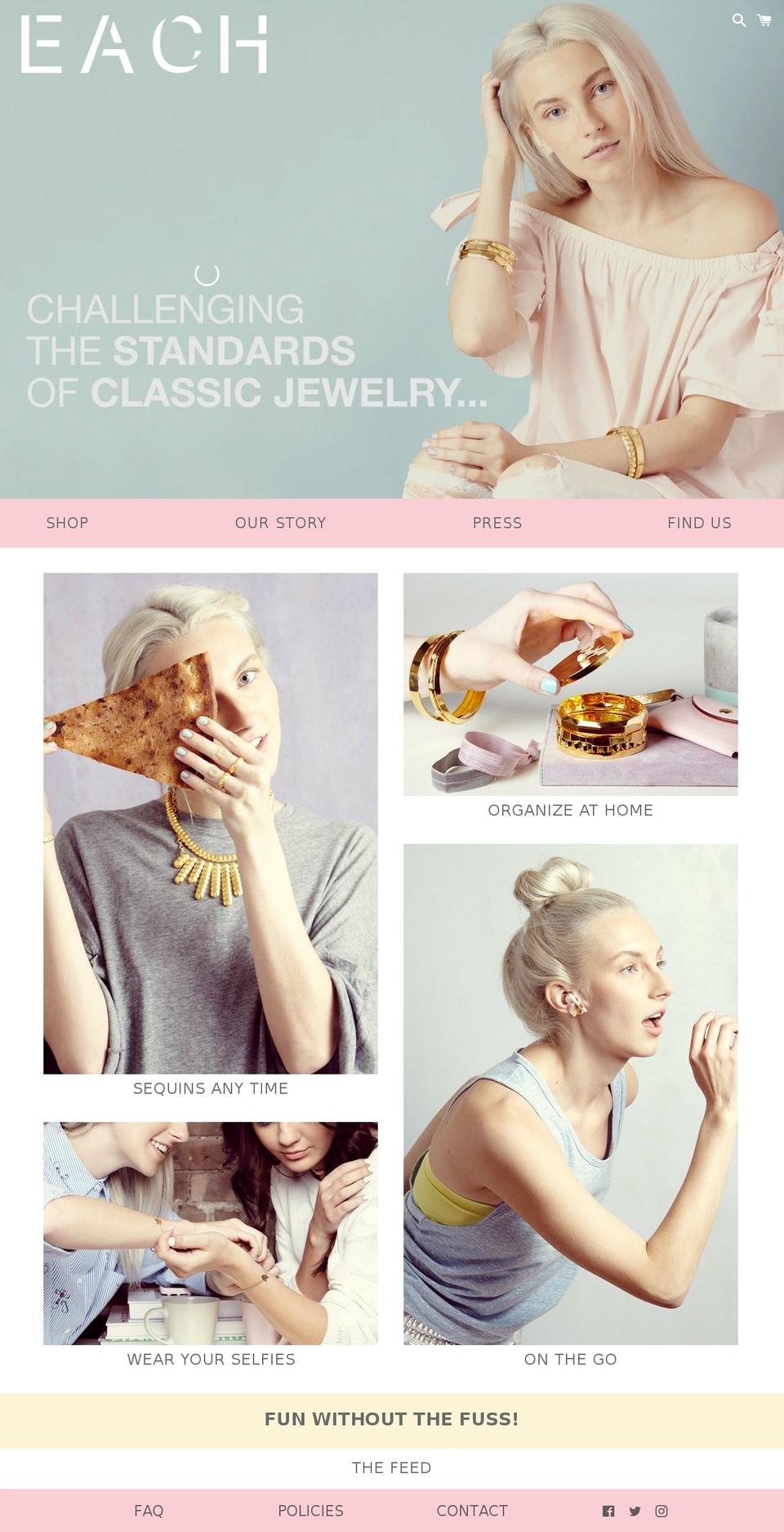 eachjewels.com shopify website screenshot