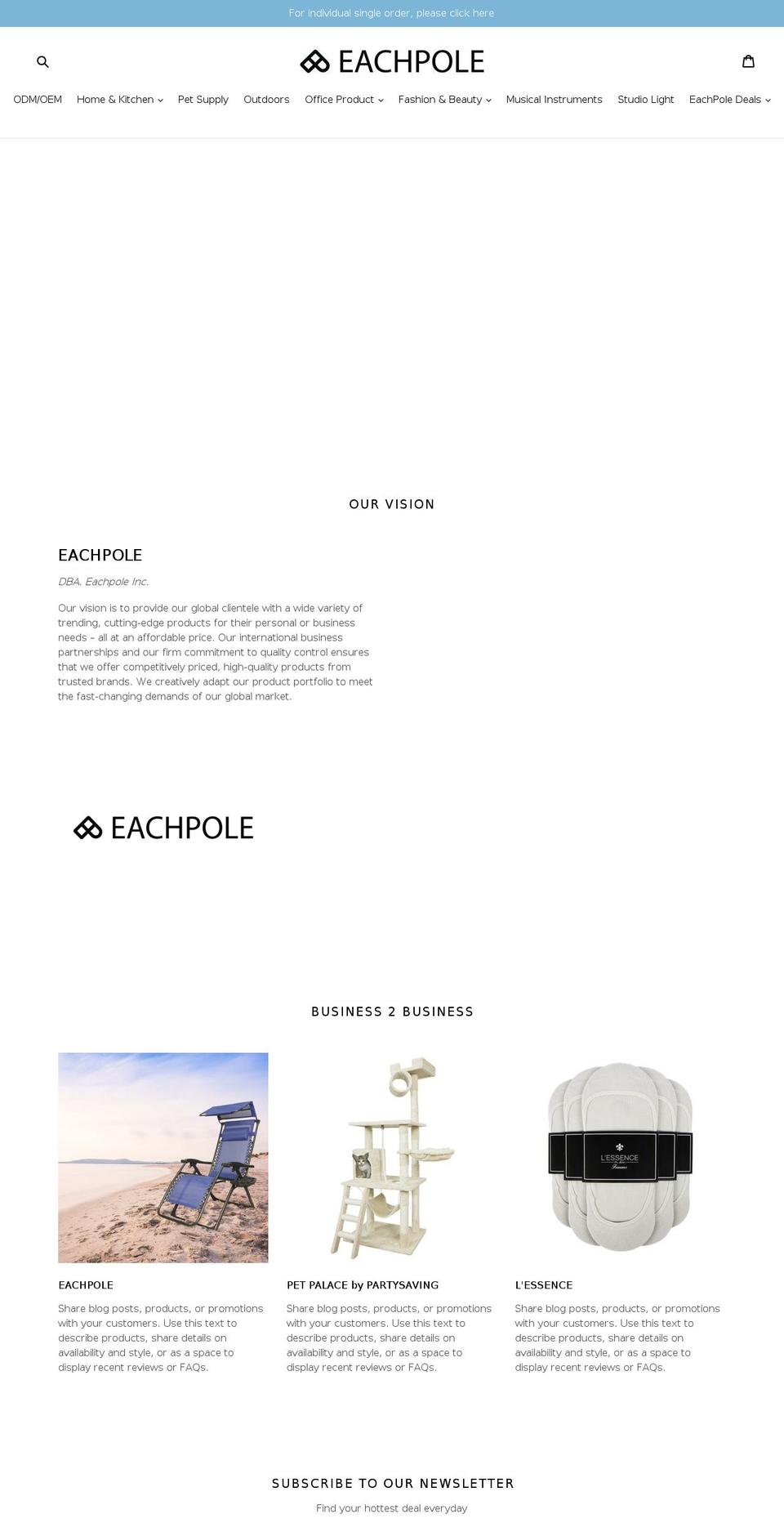 eachpole.com — Shopify storefront screenshot