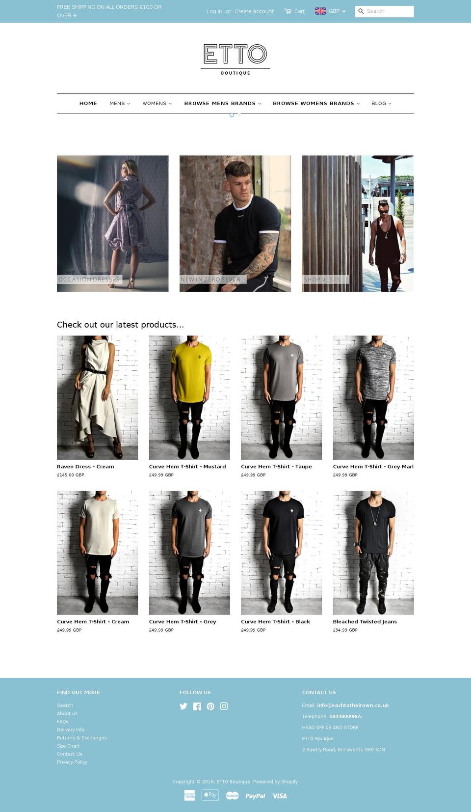 eachtotheirown.co.uk shopify website screenshot