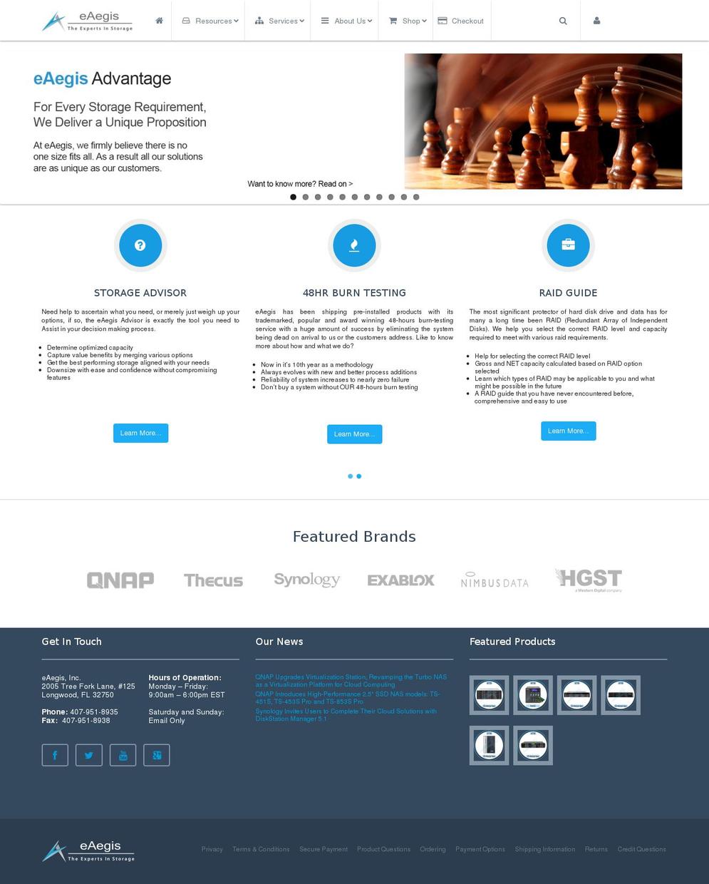 ELECTRO Shopify theme site example eaegis.com