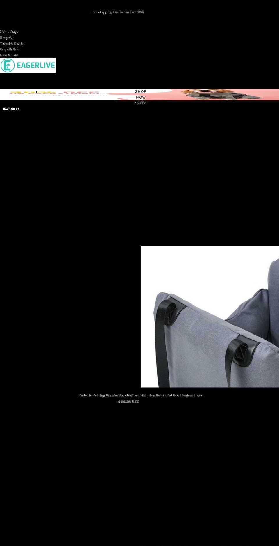 Presige Shopify theme site example eagerlive.com