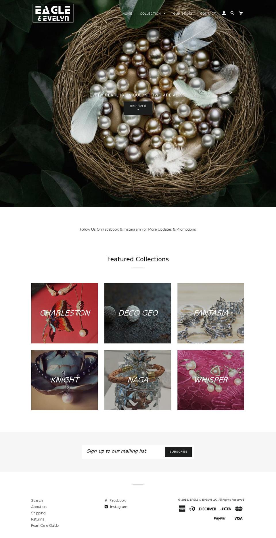 eagle-evelyn.com — Shopify storefront screenshot