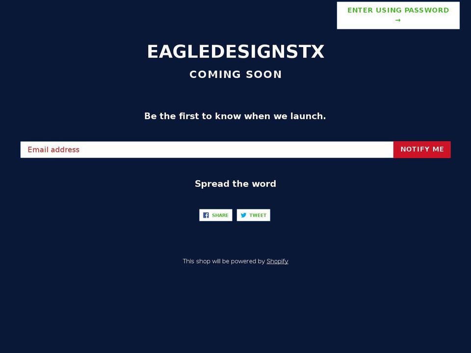 eagledesignstx.com — Shopify storefront screenshot