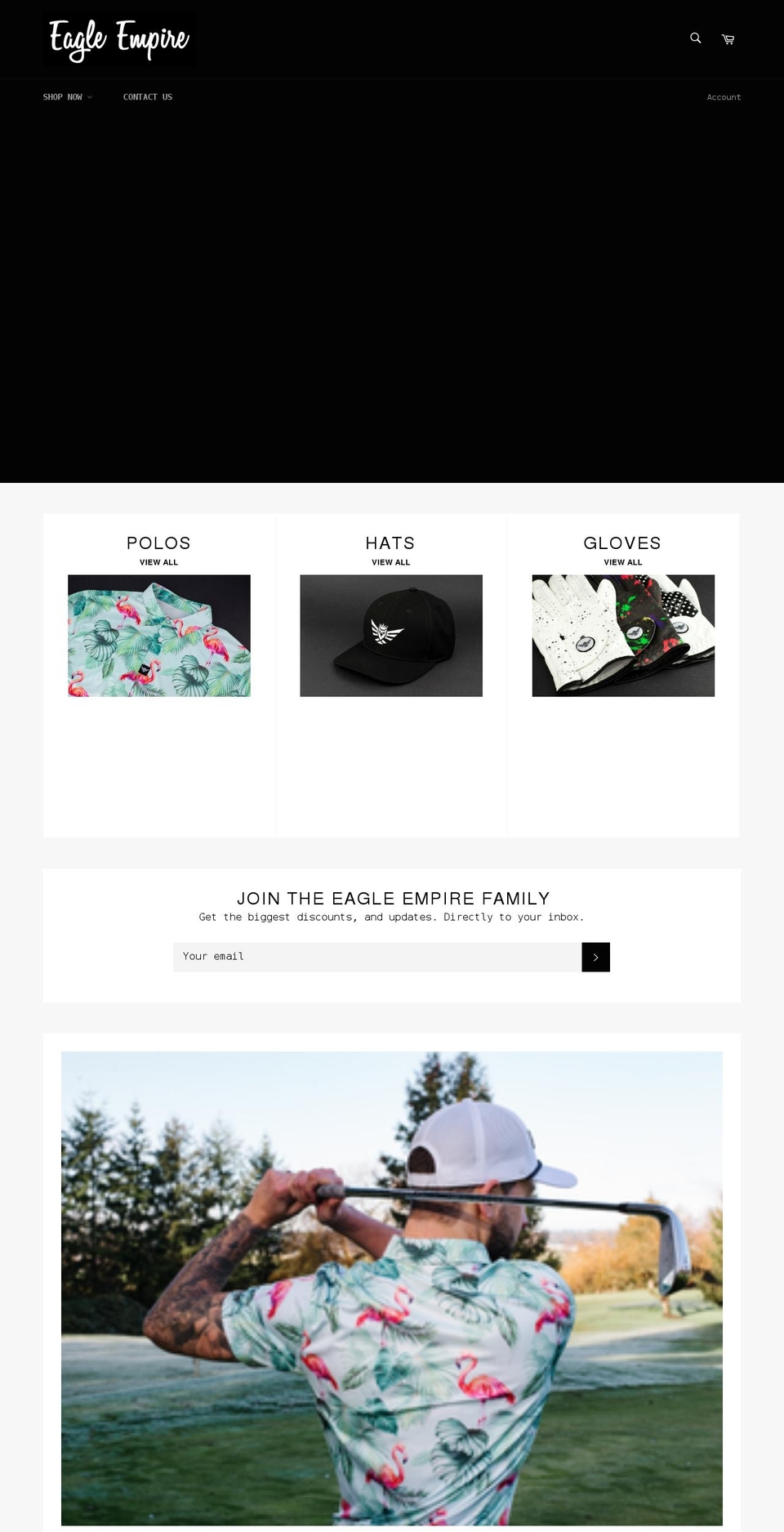 eagleempiregolf.com shopify website screenshot